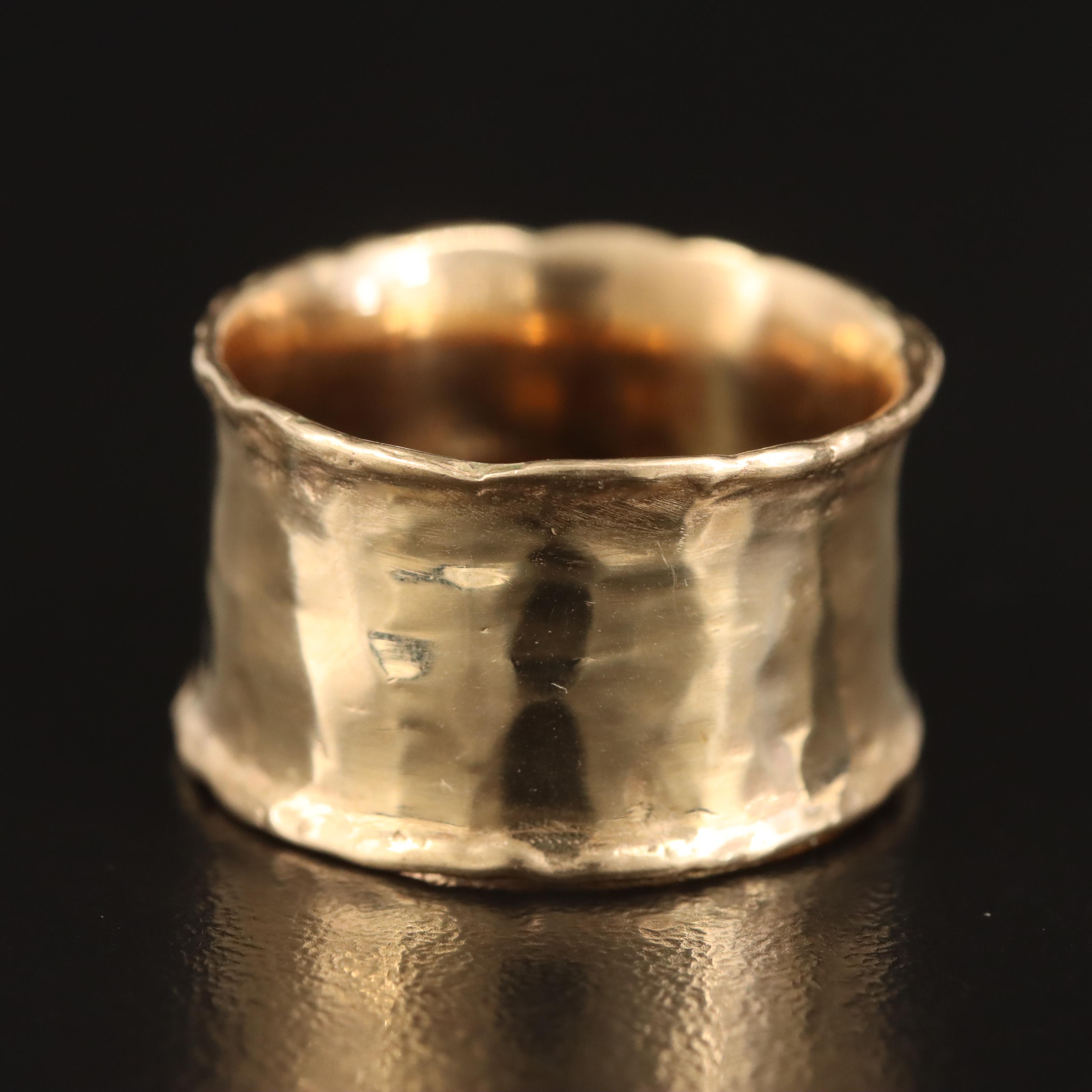 9K Hammered Cigar Band
