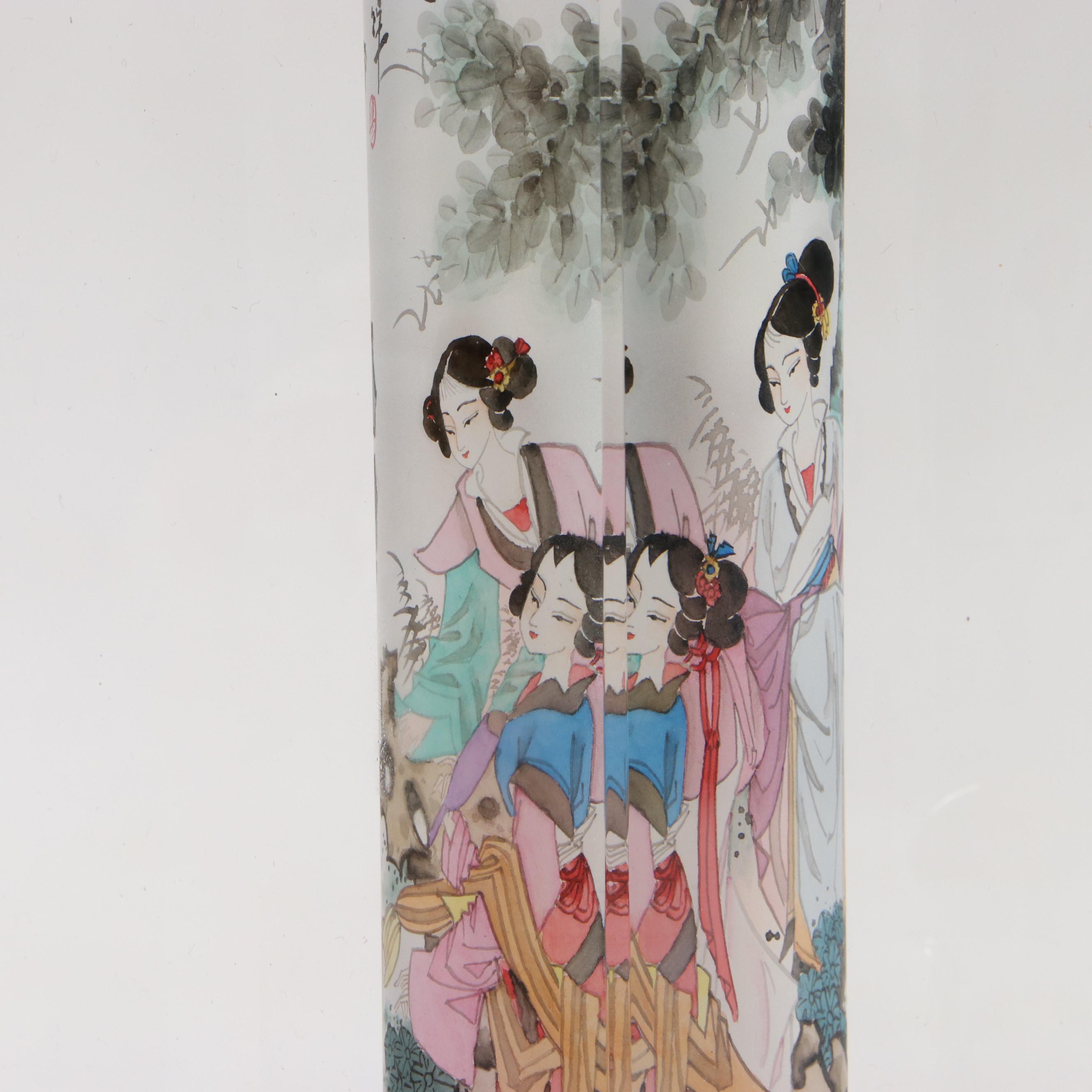 Chinese Reverse Painted Perfume Bottles and Figurines