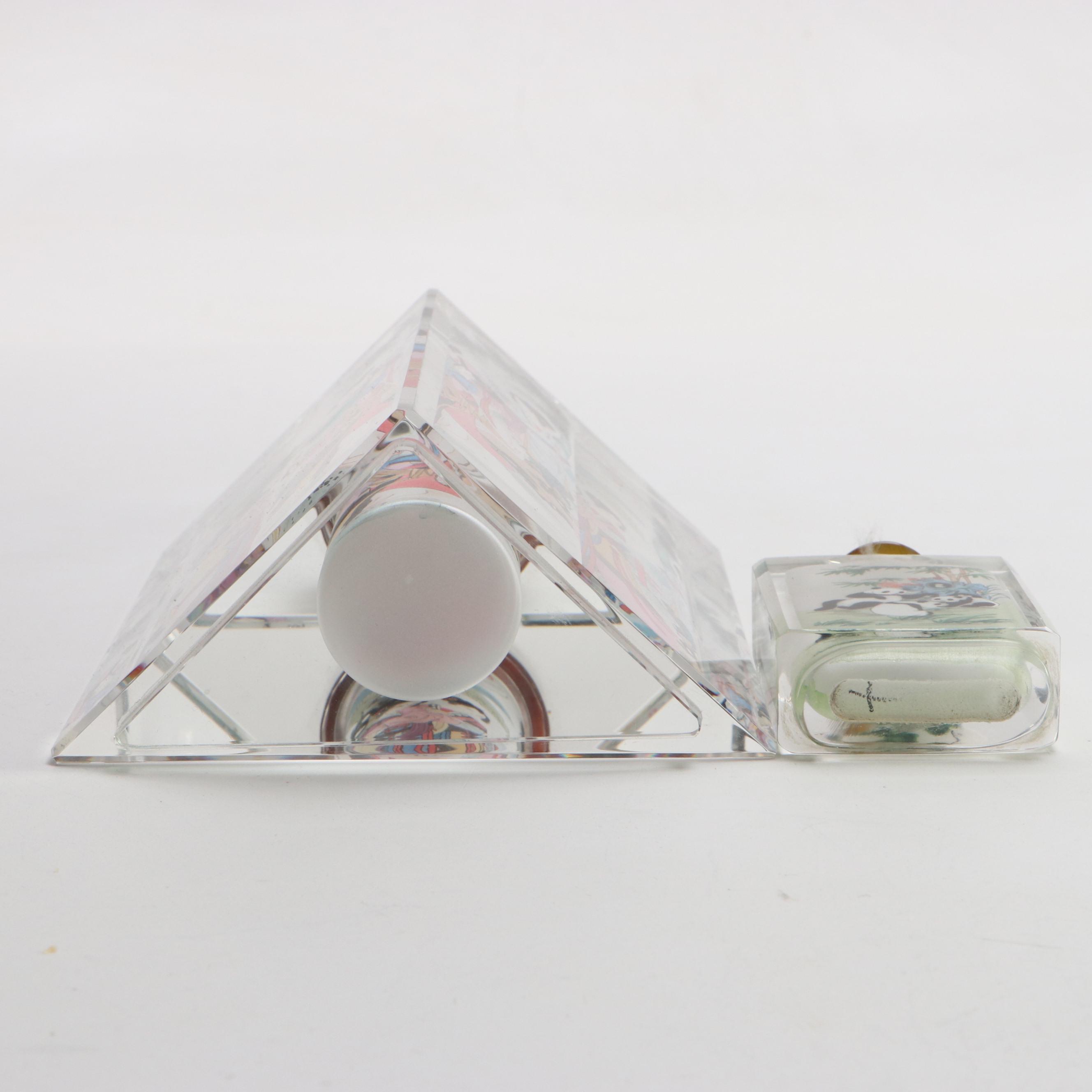 Chinese Reverse Painted Perfume Bottles and Figurines