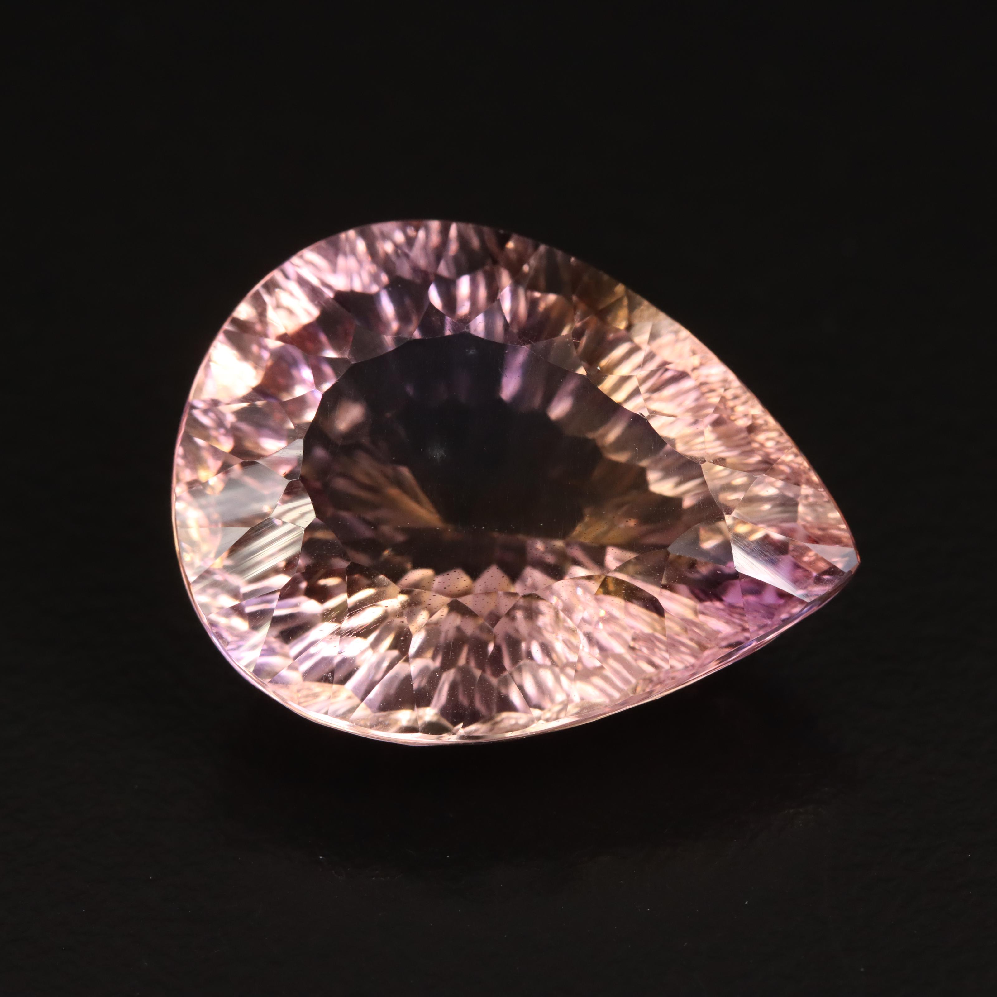 Loose 27.52 CT Pear Fantasy Faceted Ametrine