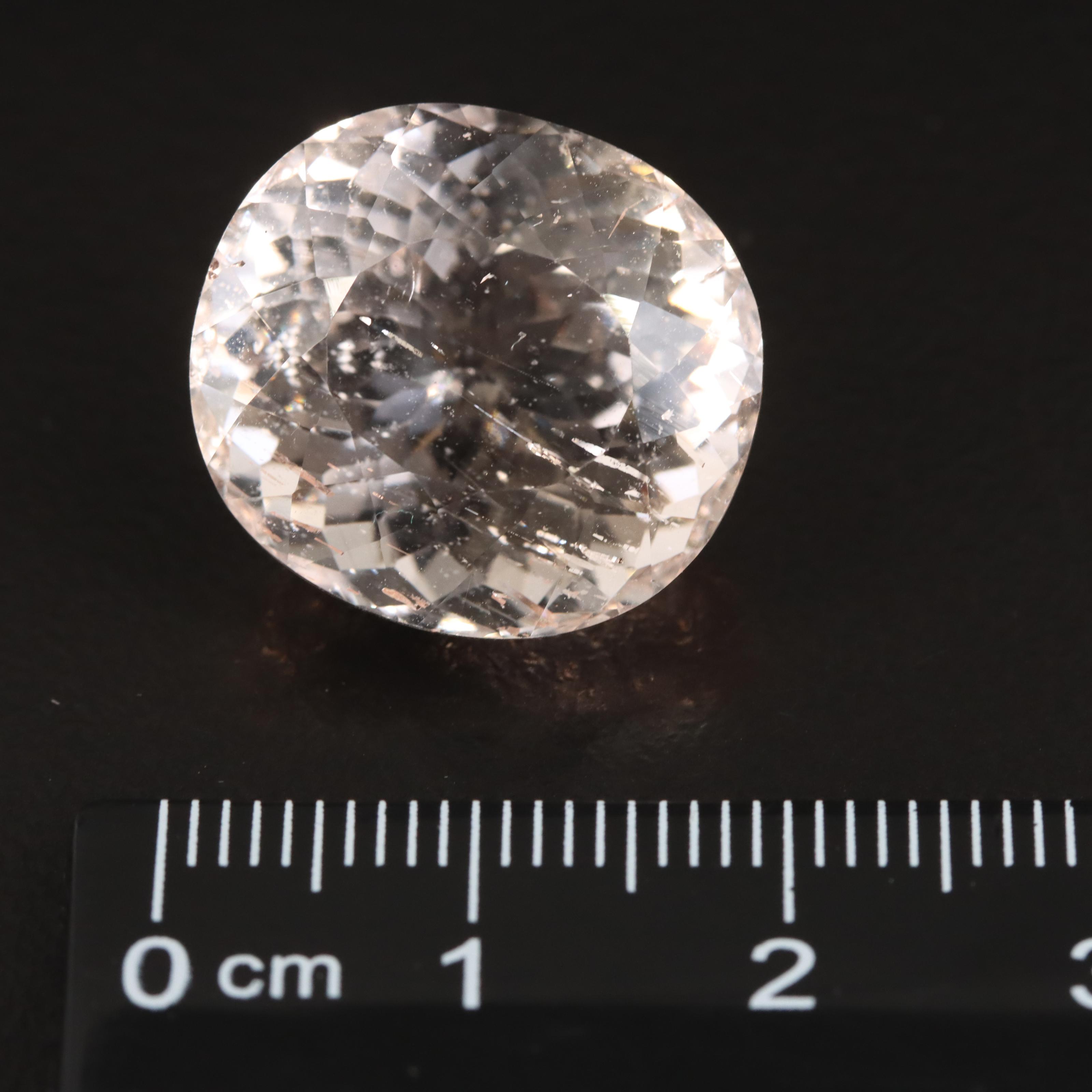 Loose 23.95 CT Oval Faceted Morganite