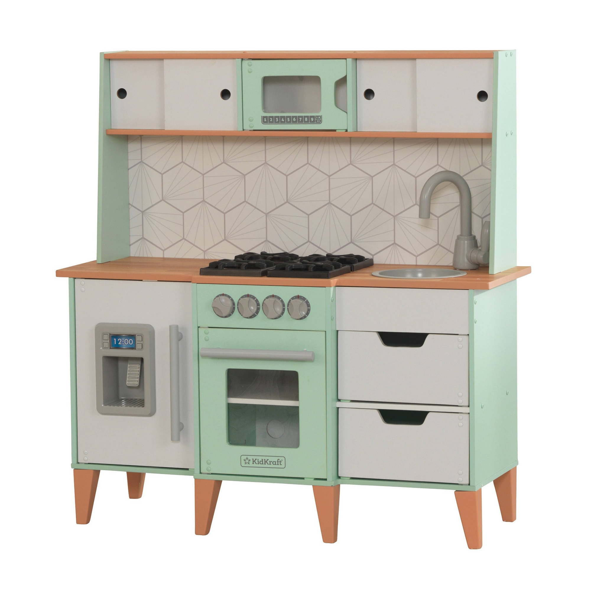KidKraft Vintage Luxe McKinney Mid Century Modern Style Toddler Play Kitchen