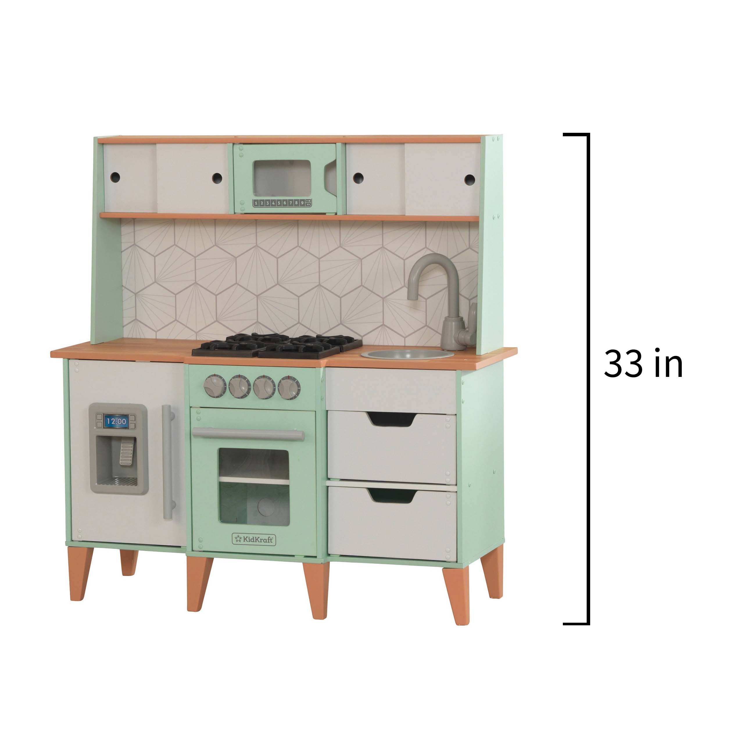 KidKraft Vintage Luxe McKinney Mid Century Modern Style Toddler Play Kitchen