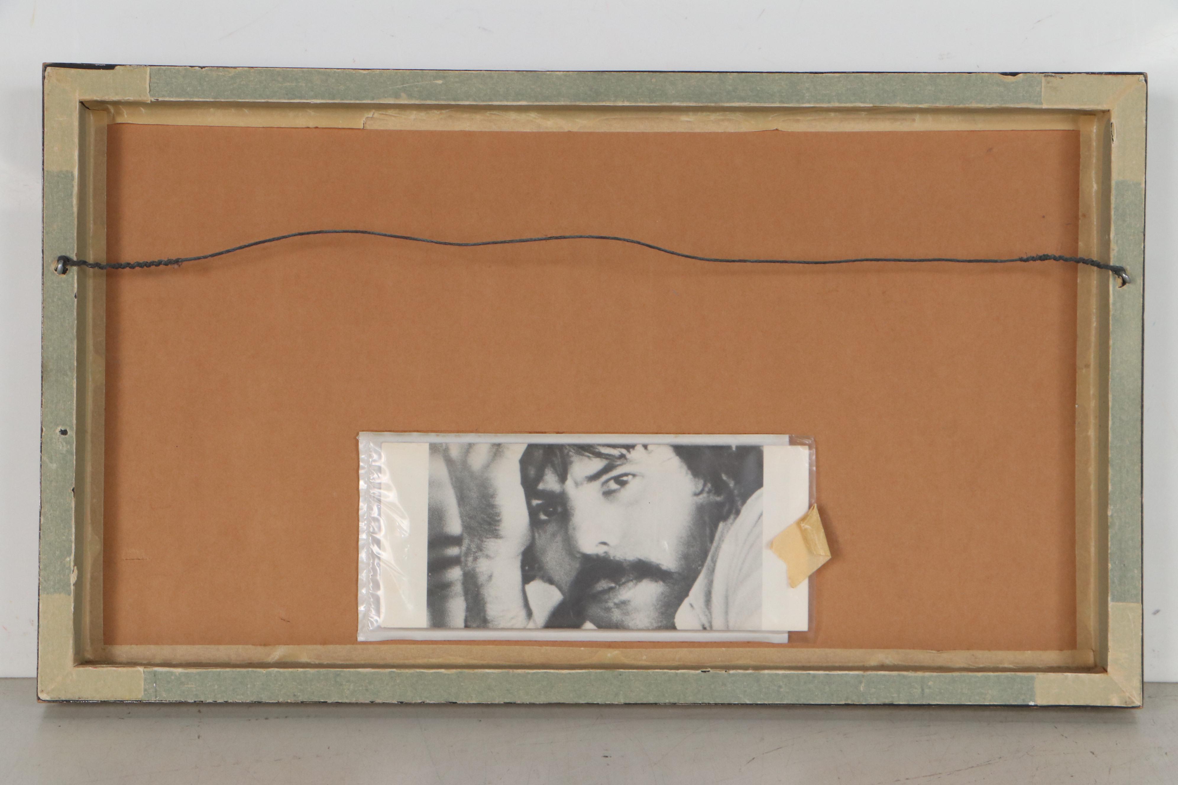 Peter Max Abstract Portrait Ink Drawing, 1980