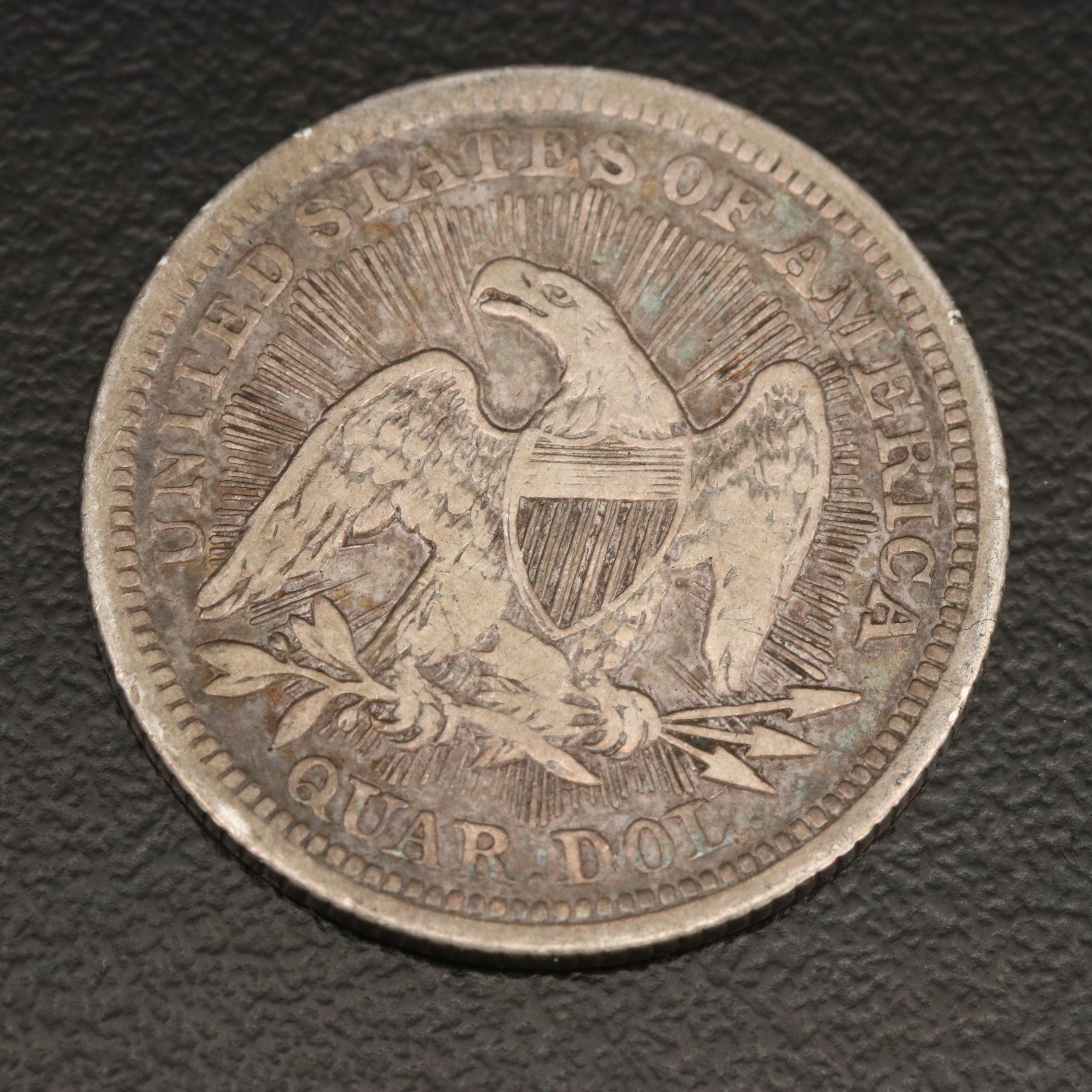 1853 Seated Liberty Silver Quarter