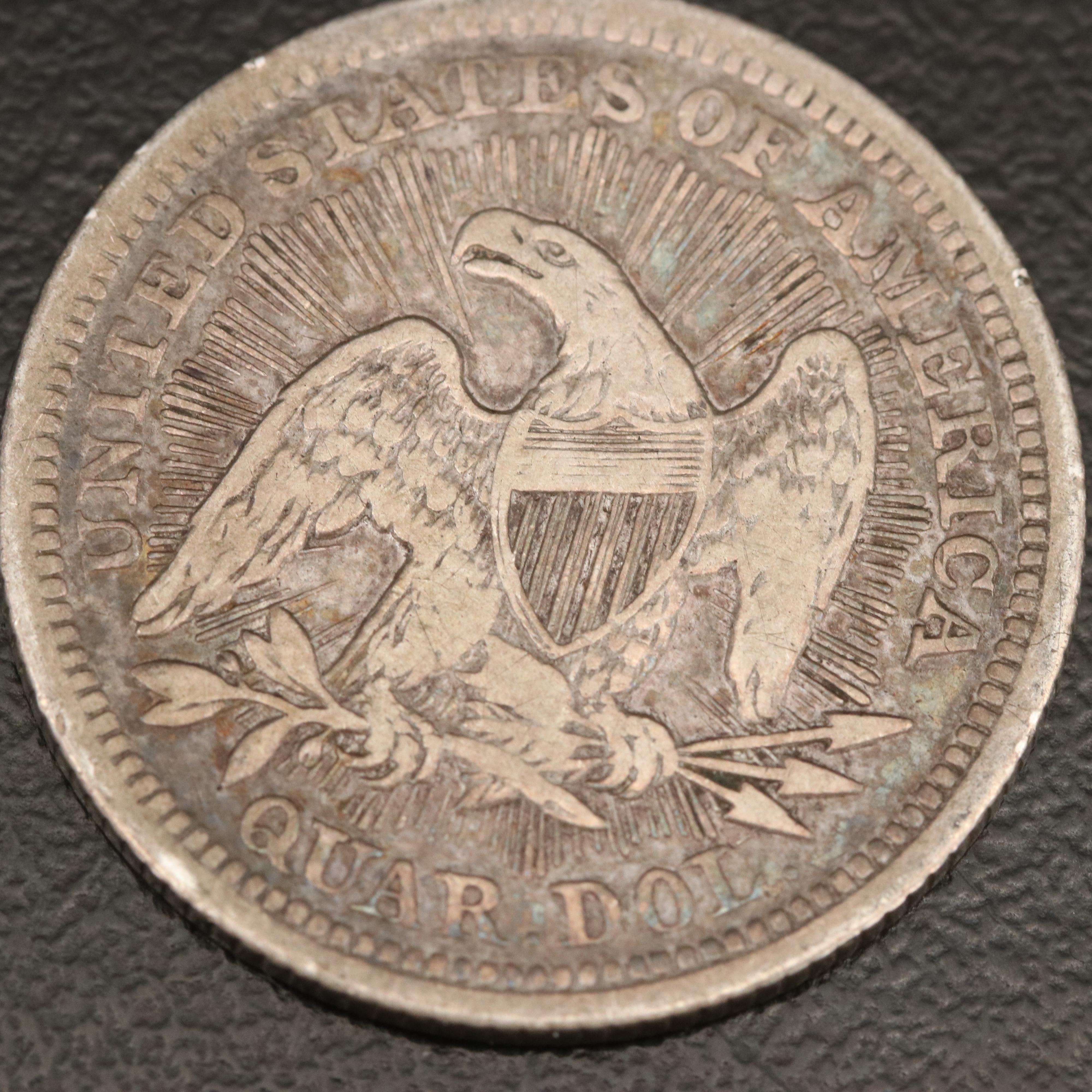 1853 Seated Liberty Silver Quarter