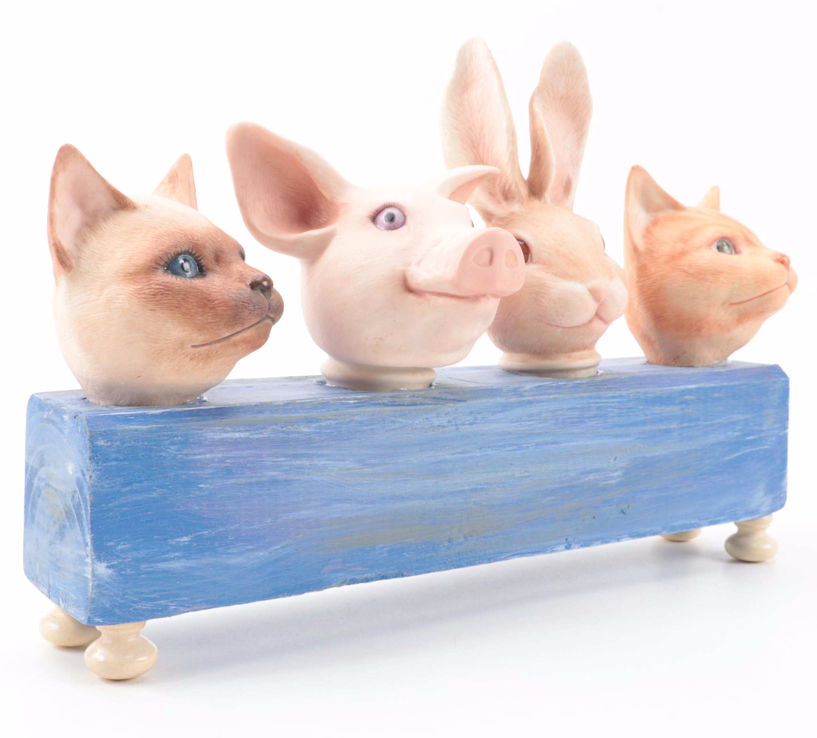 Surreal Mixed Media Sculpture of Animals