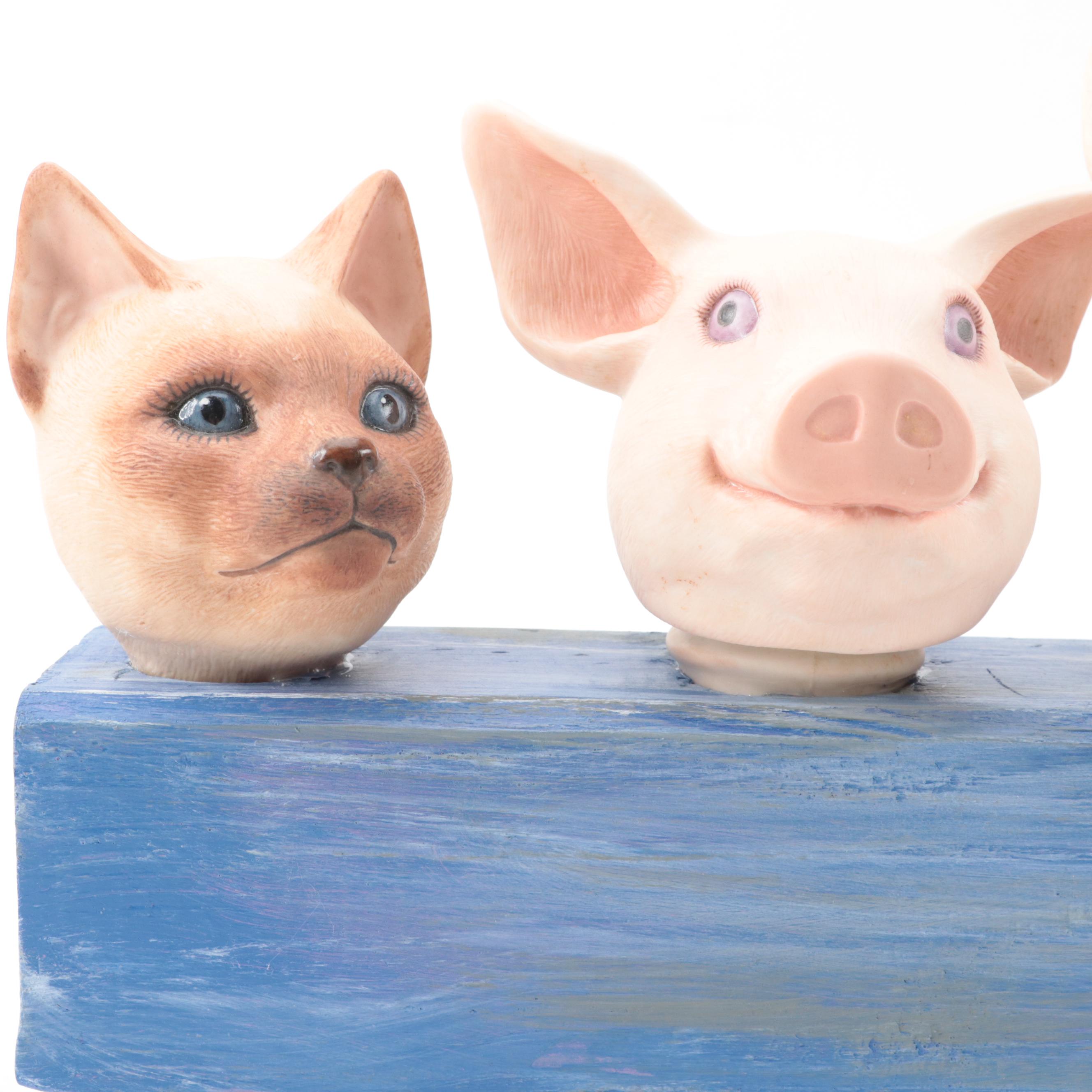 Surreal Mixed Media Sculpture of Animals