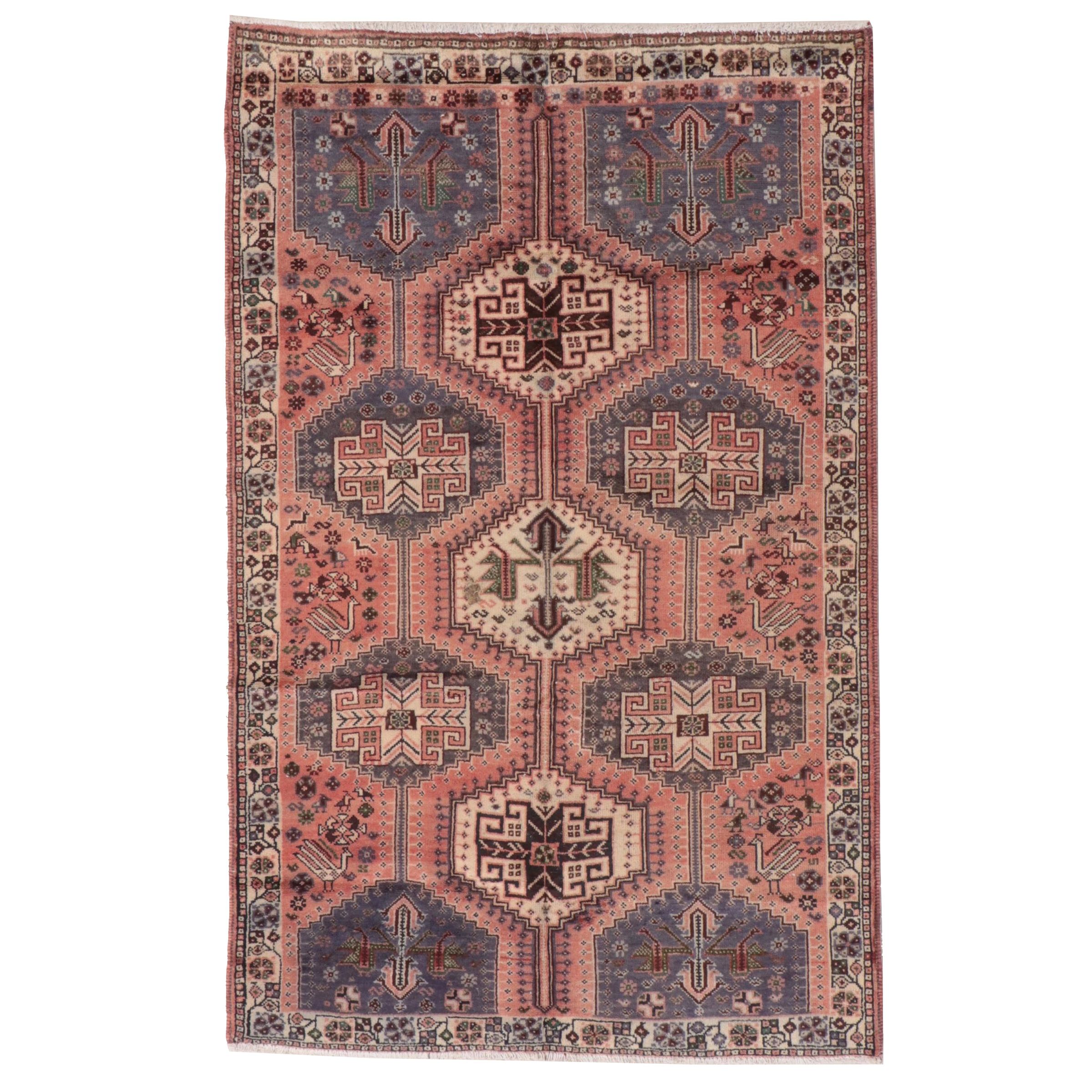 4'11 x 7'10 Hand-Knotted Persian Yalameh Area Rug