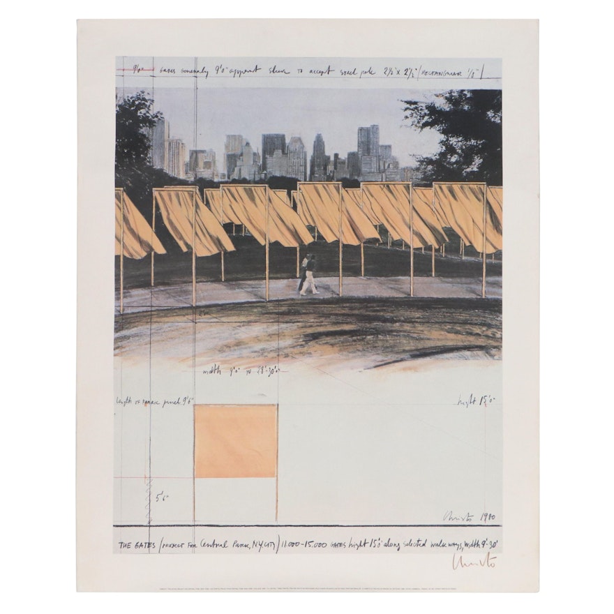 Offset Lithograph Poster for Christo and Jeanne-Claude Installation "The Gates"