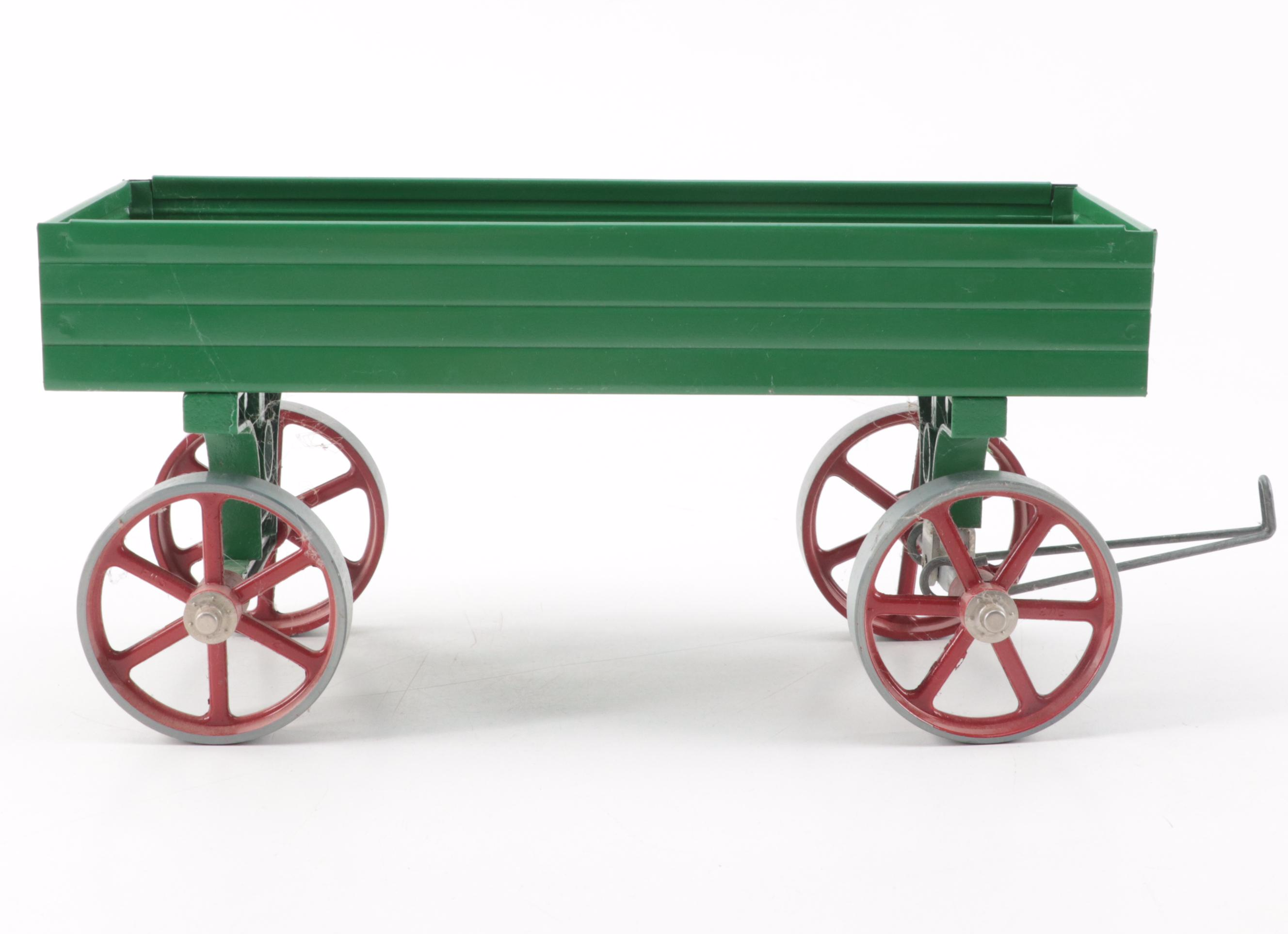 Wilesco and Mamod Metal Toy Steam Traction Engine and Wagon
