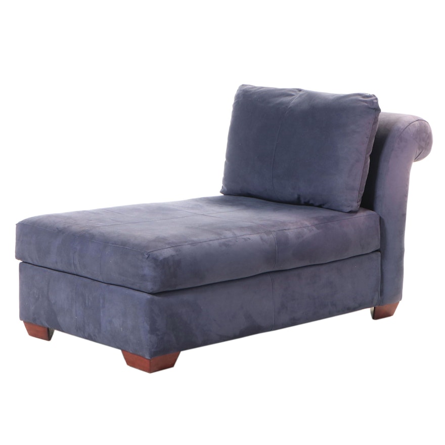 Sofa Express Microfiber-Upholstered Chaise Lounge