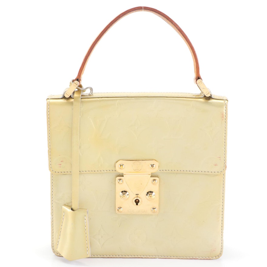 Louis Vuitton Spring Street Top-Handle Bag in Monogram Vernis & Vachetta Leather