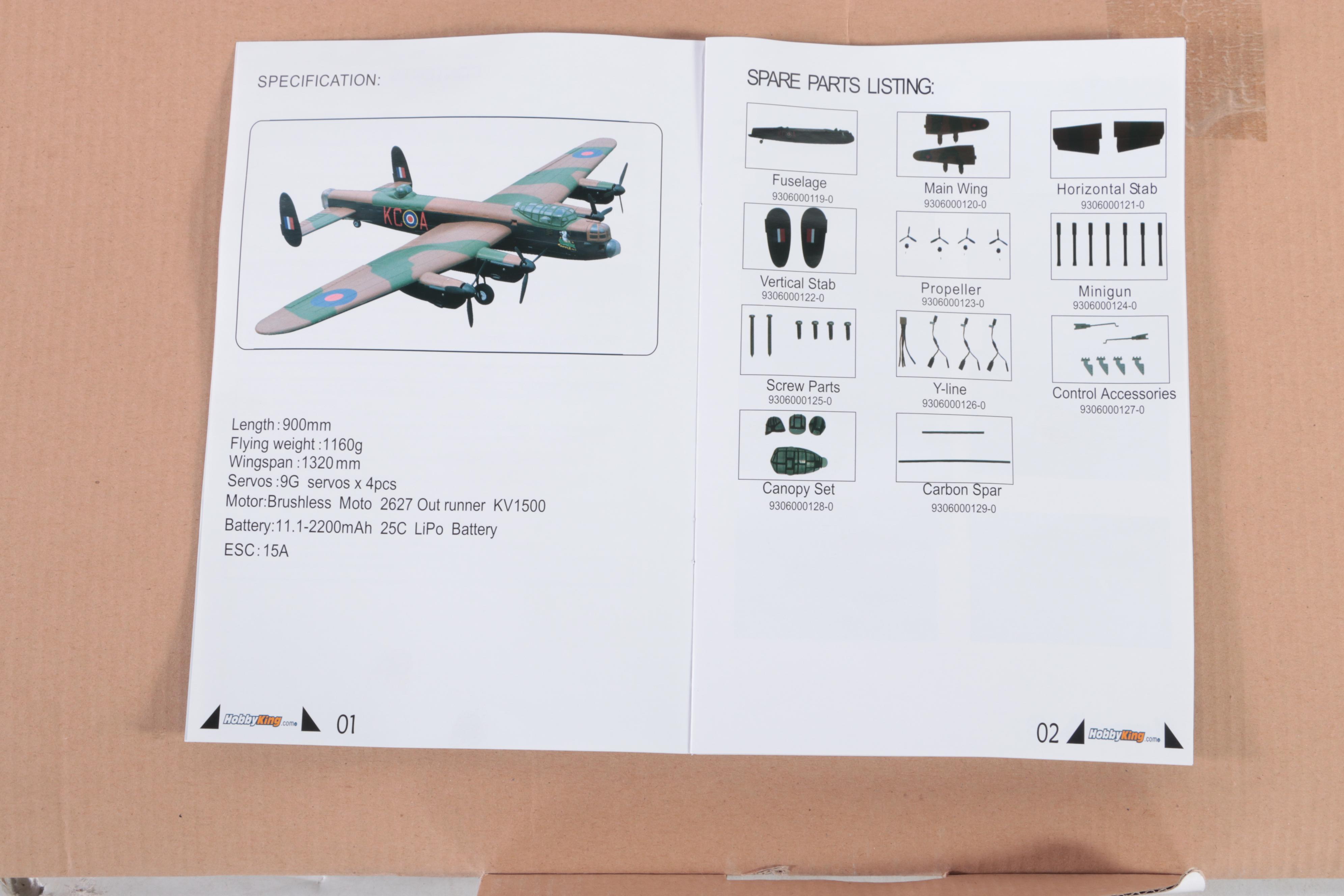 Hobby King Avro Lancaster Bomber Model Airplane