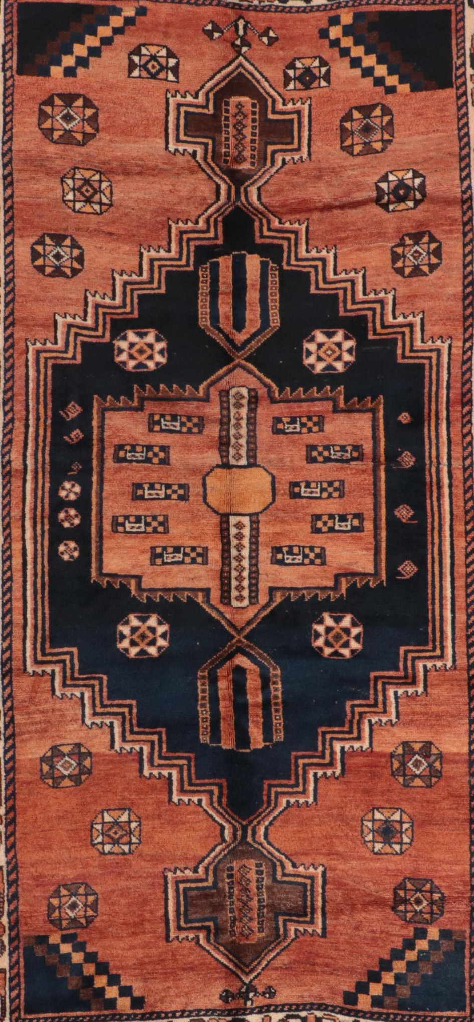 4'11 x 9'2 Hand-Knotted Persian Kurdish Area Rug