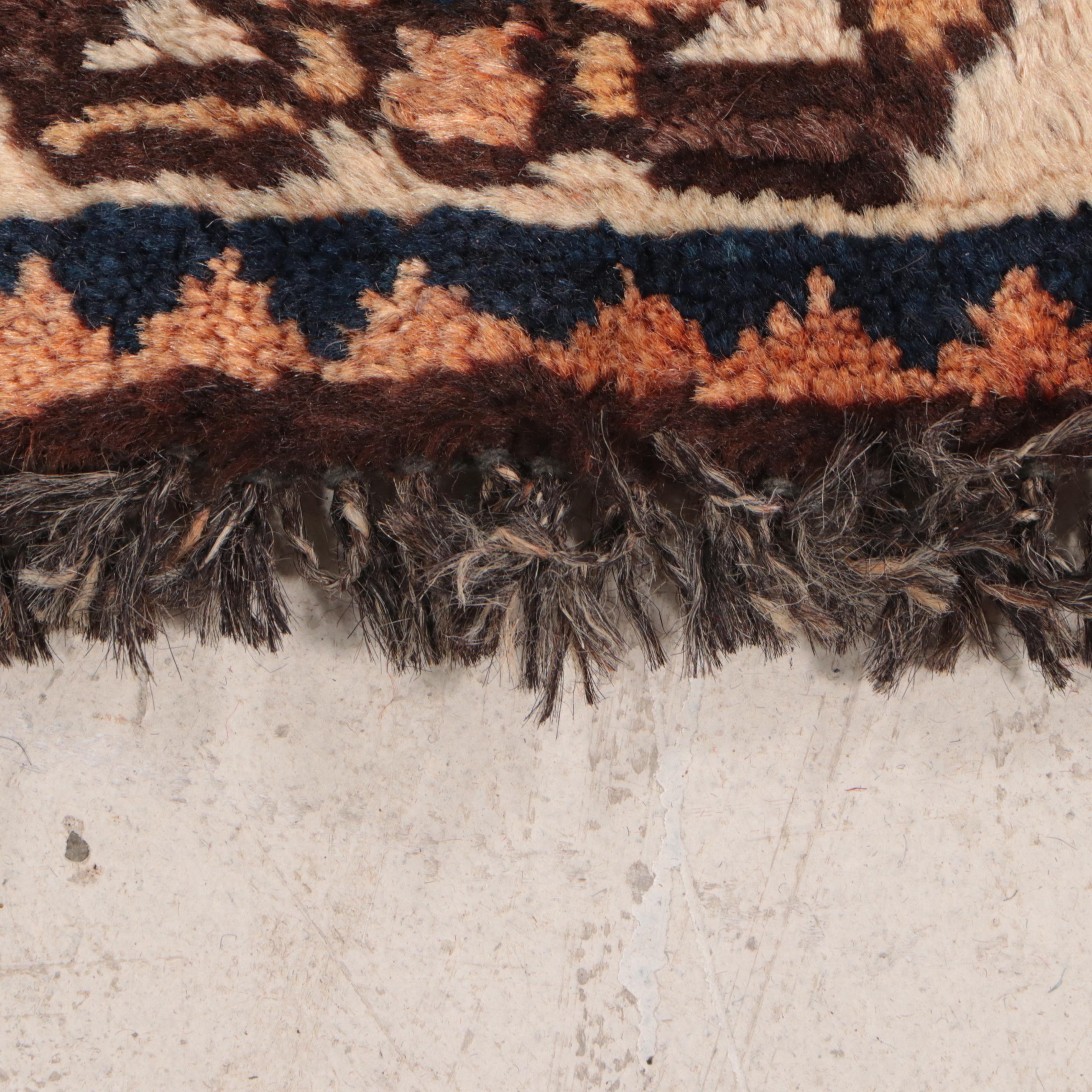 4'11 x 9'2 Hand-Knotted Persian Kurdish Area Rug