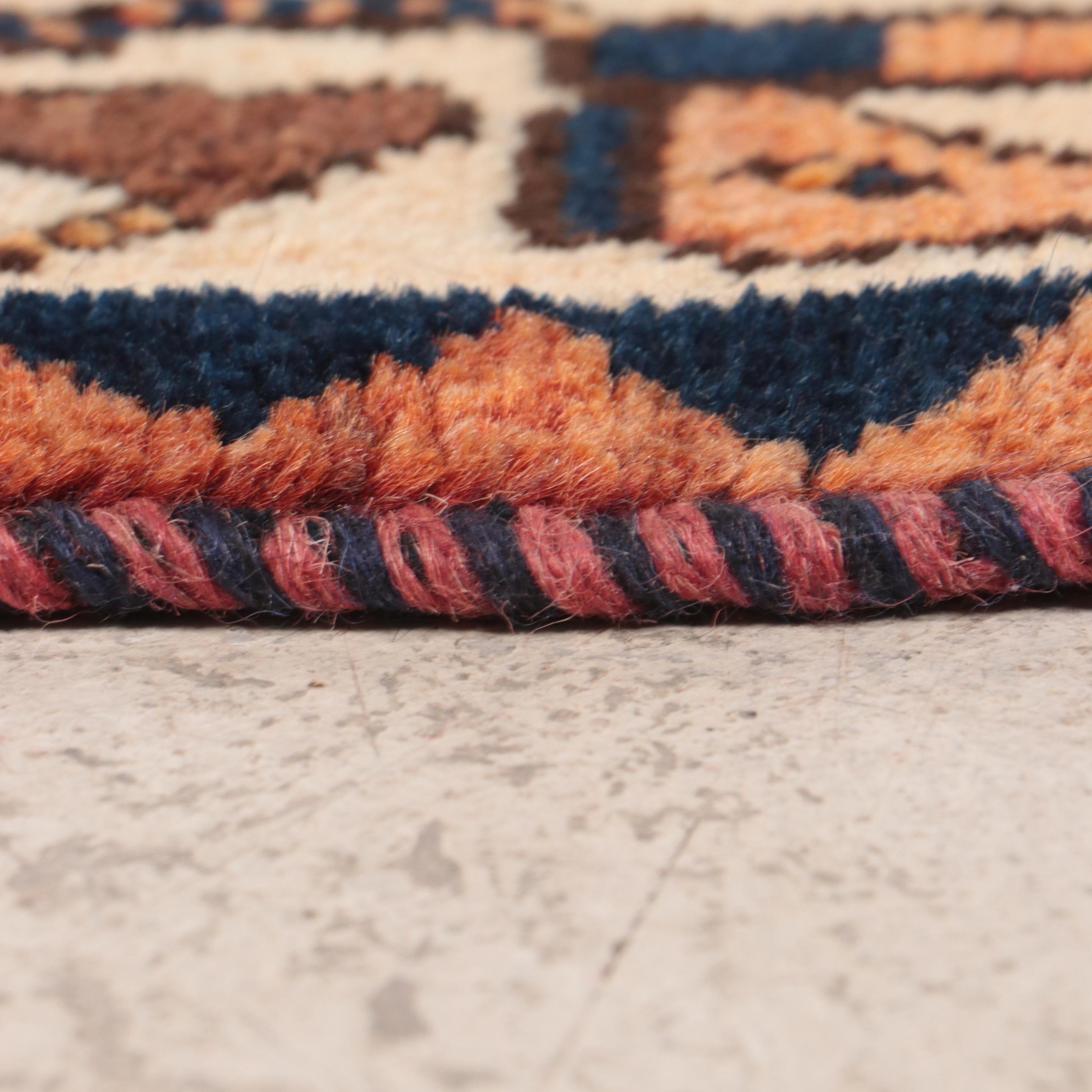 4'11 x 9'2 Hand-Knotted Persian Kurdish Area Rug