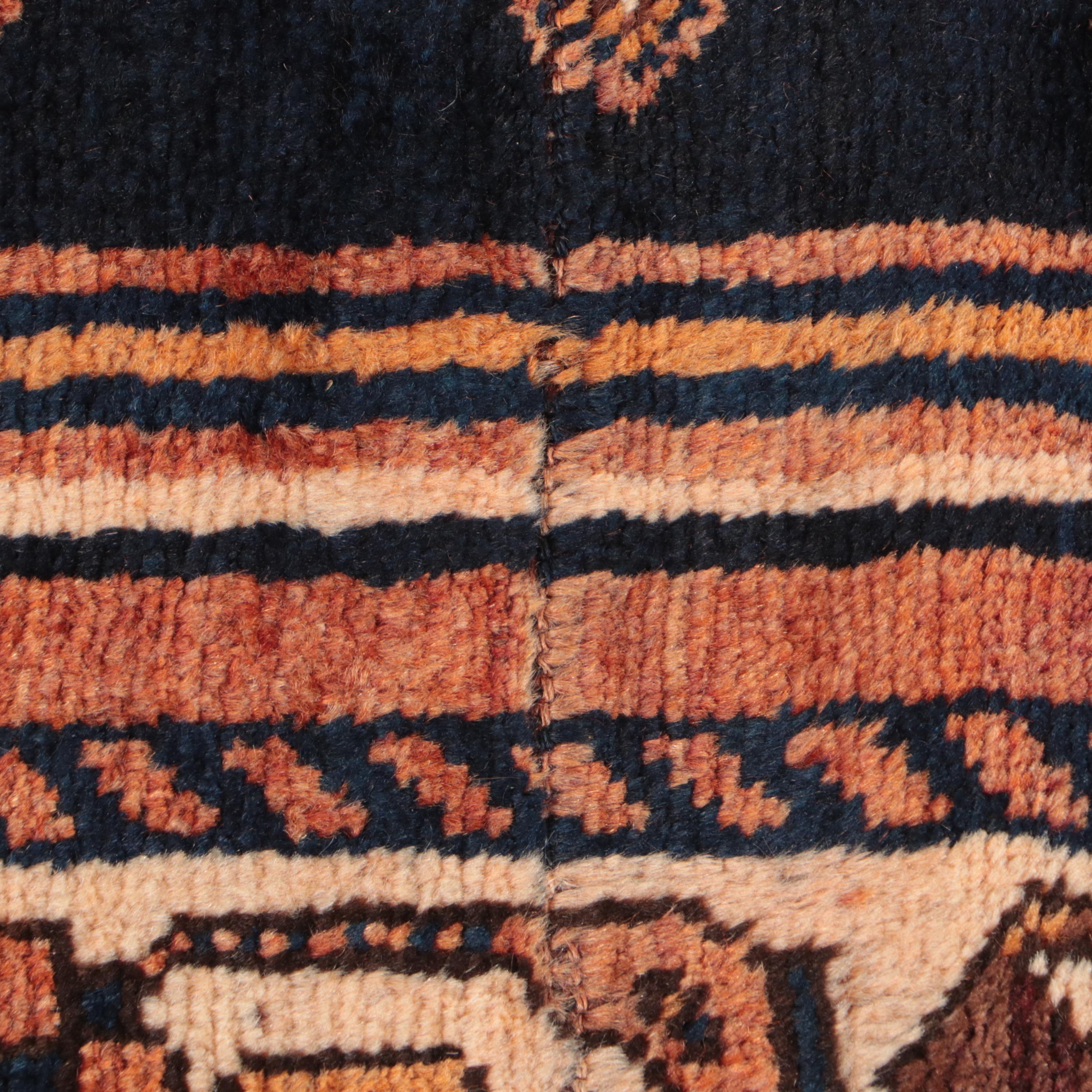 4'11 x 9'2 Hand-Knotted Persian Kurdish Area Rug