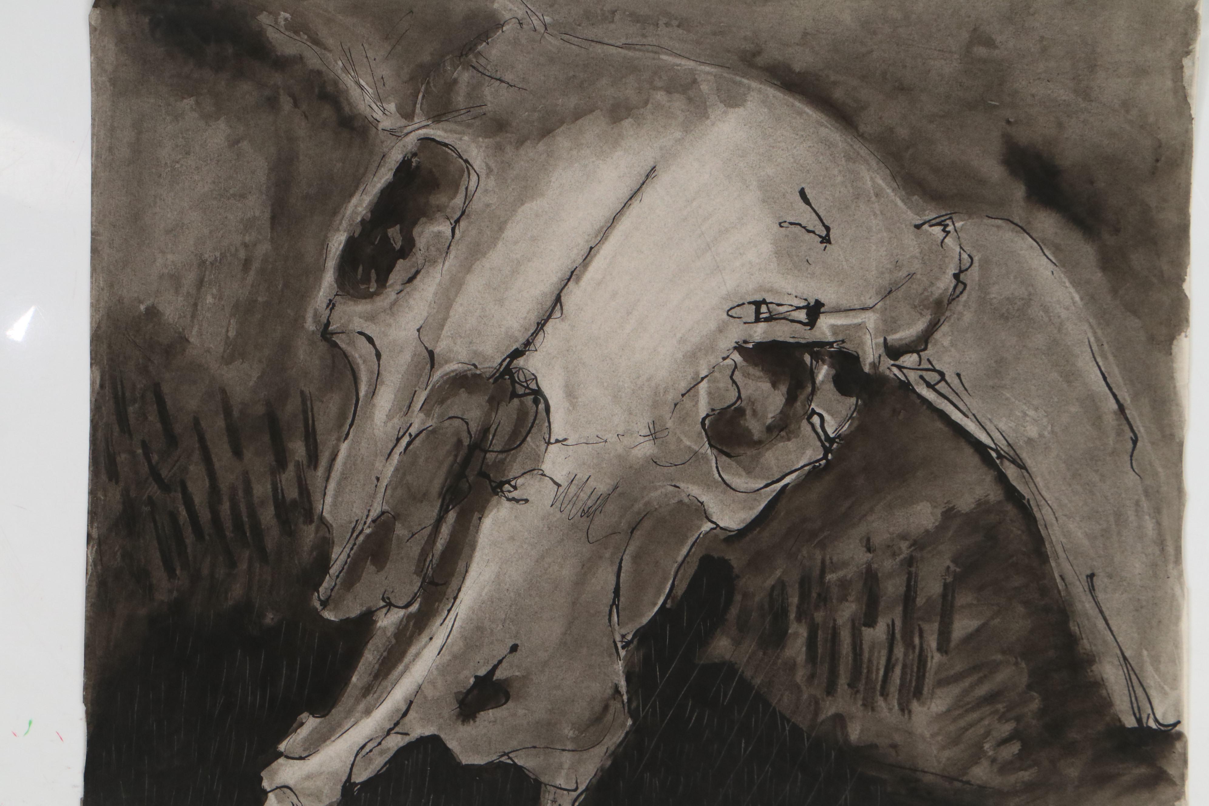 Walter Sorge Still Life and Figural Charcoal Drawings and Other