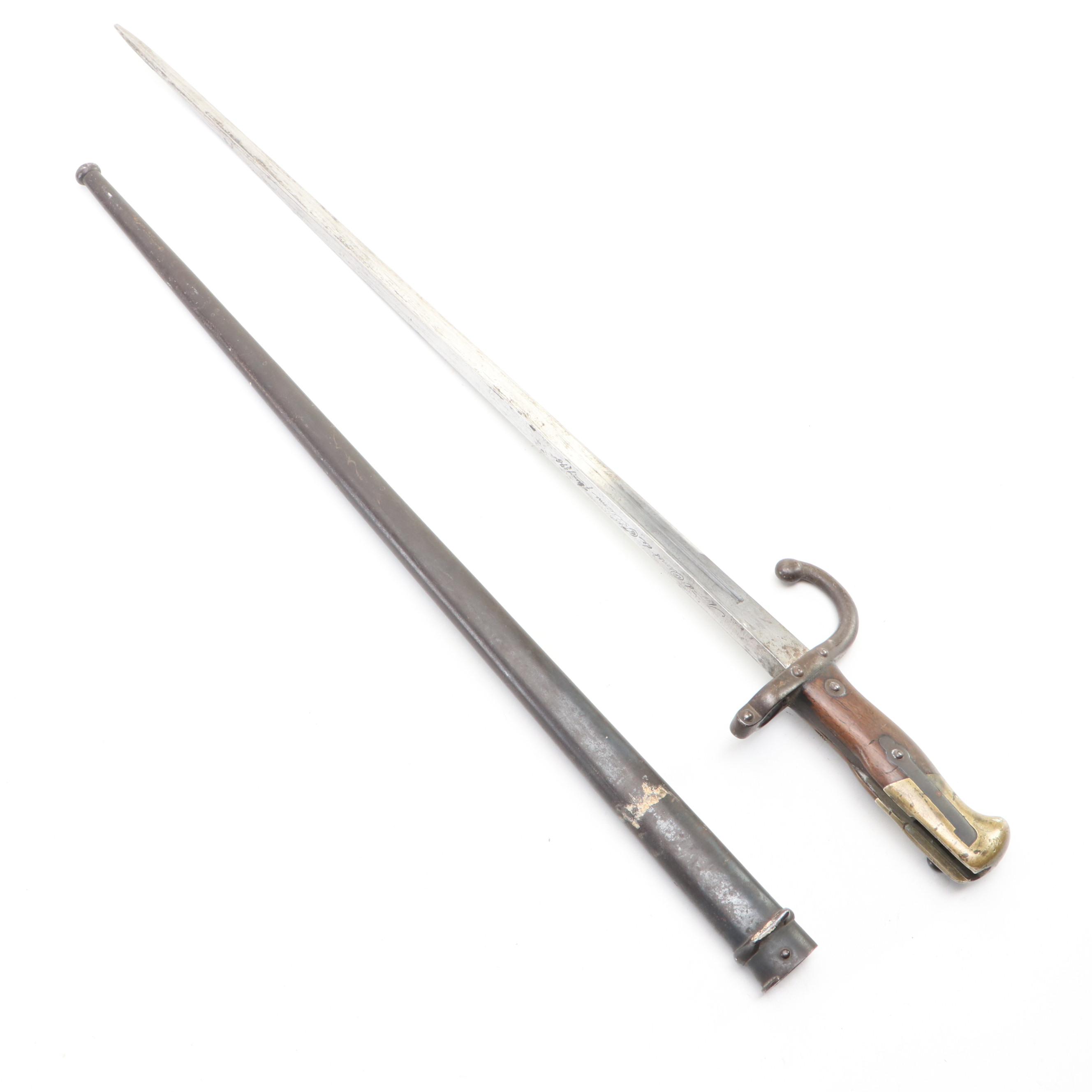 French Model 1874 Gras Sword Bayonet, Mid/Late 19th Century