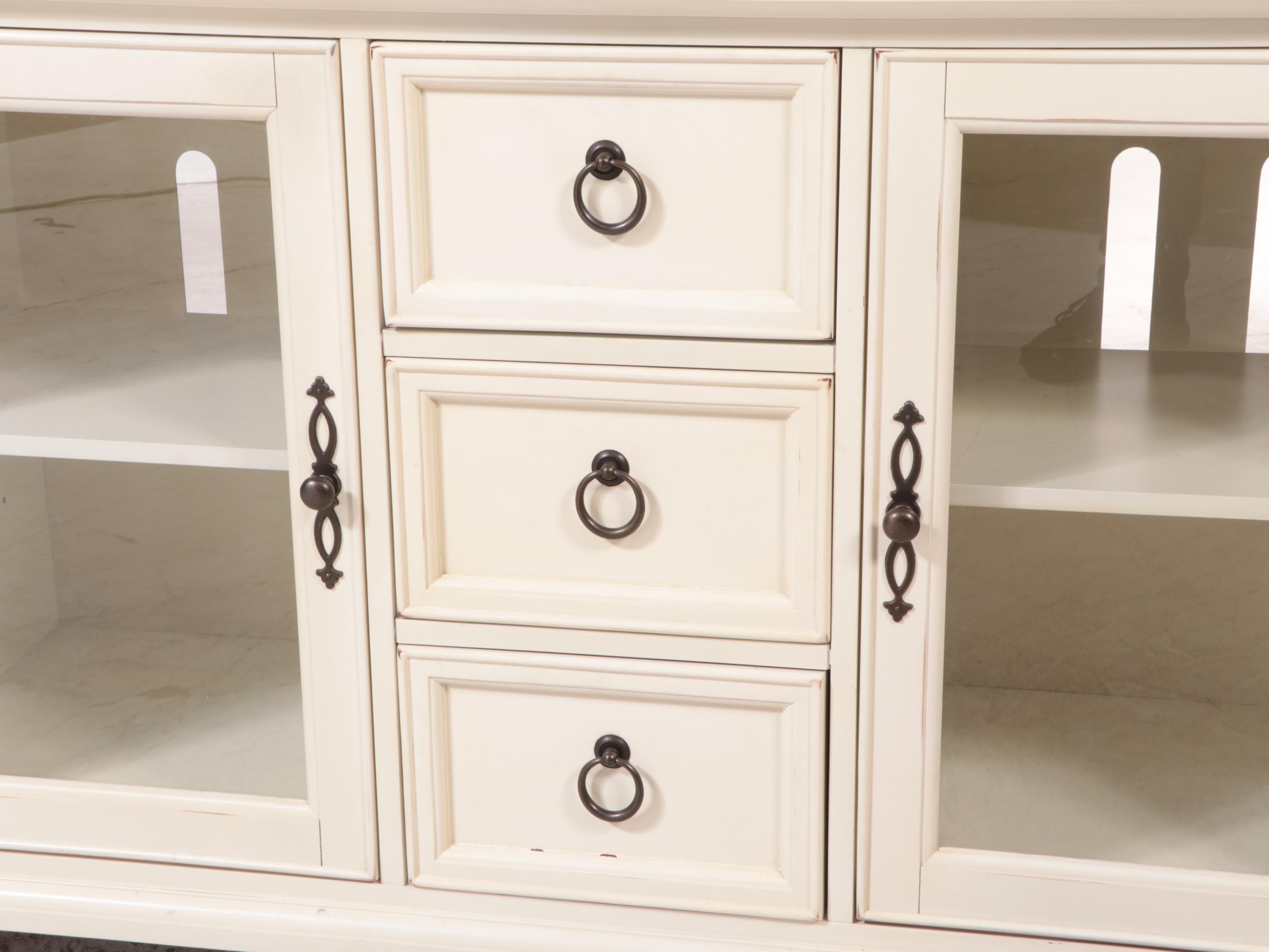 Melamine TV Console Media Cabinet