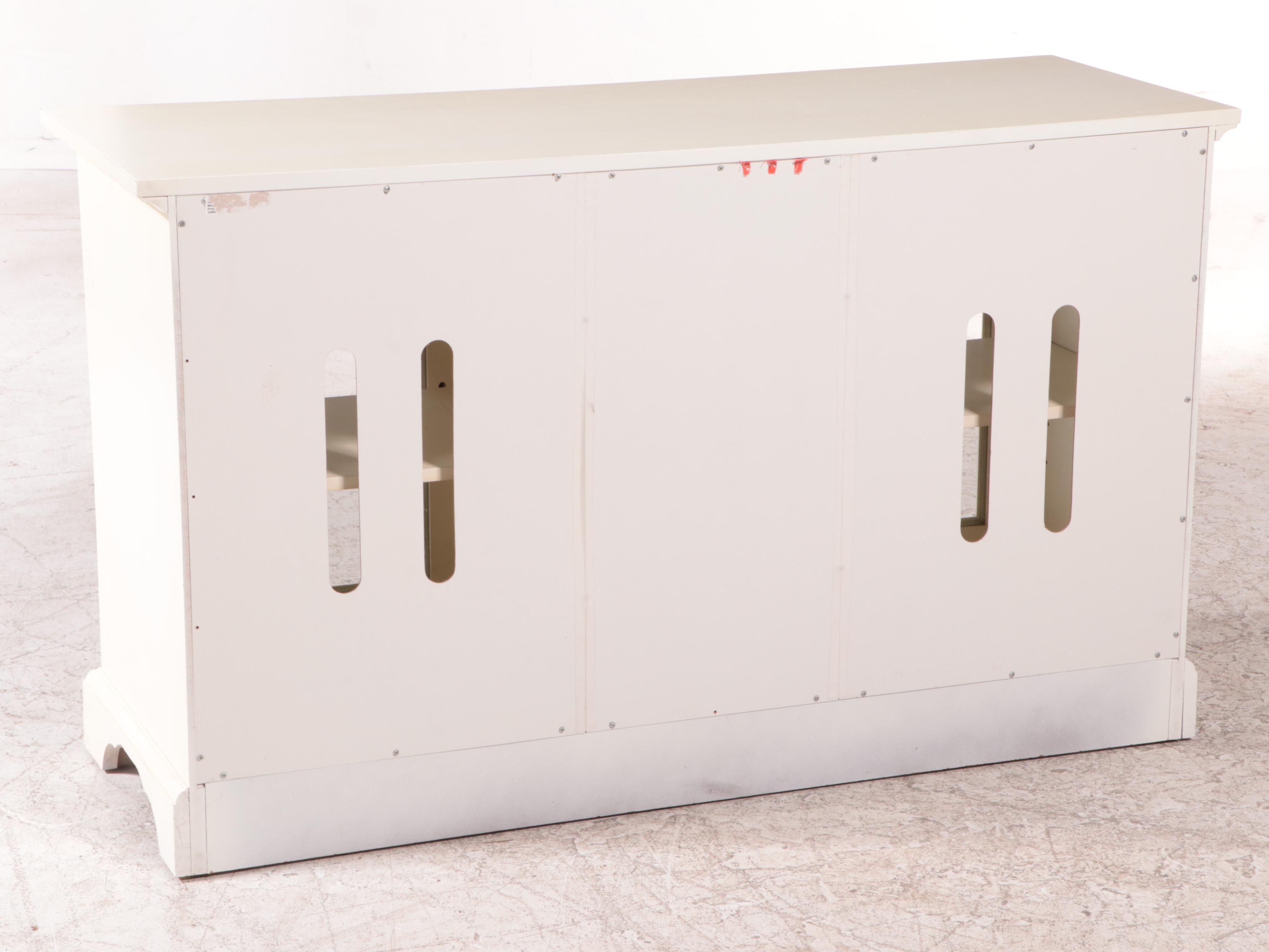 Melamine TV Console Media Cabinet