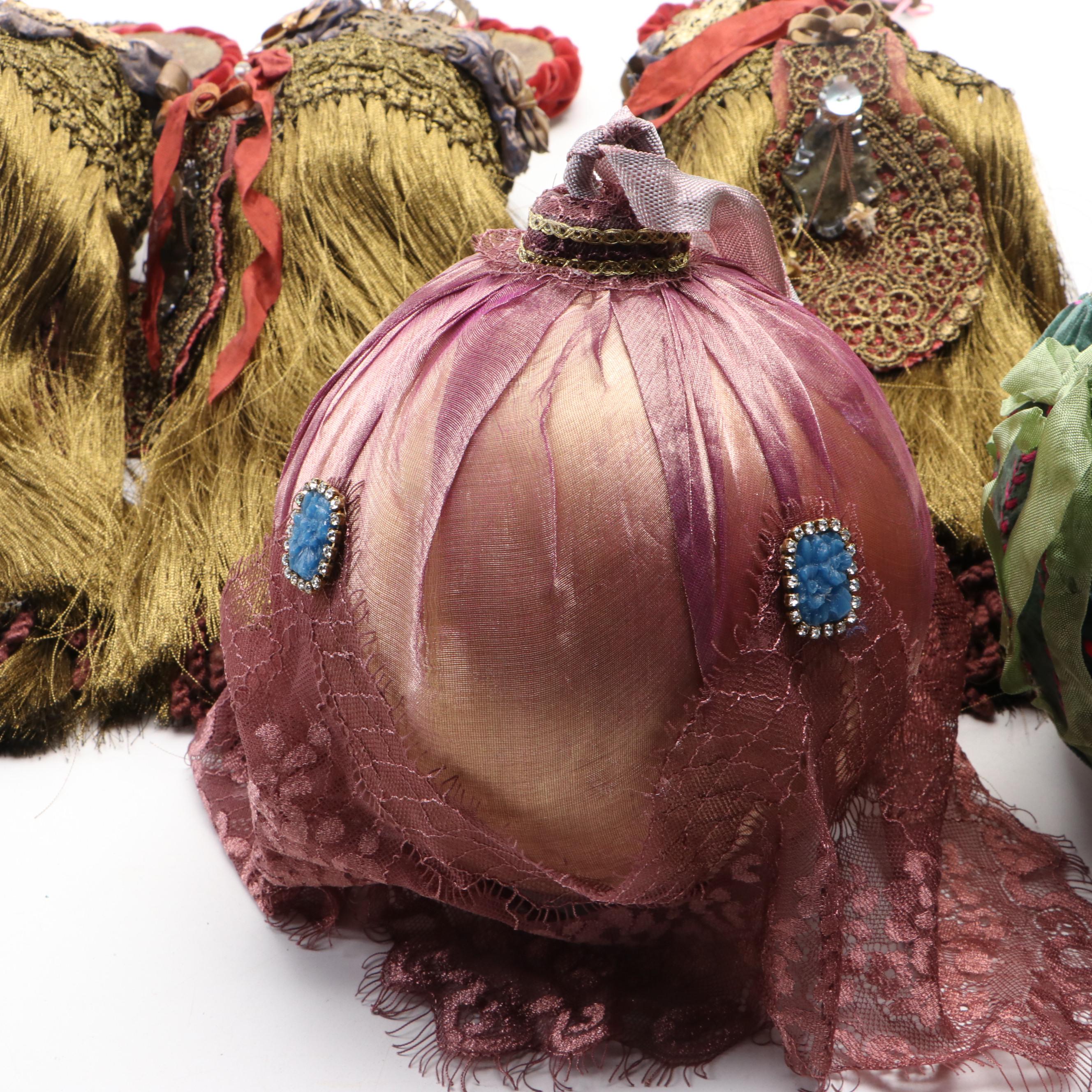 Georgettes & Chiffons Hand-Made Fabric Ornaments and Tassels