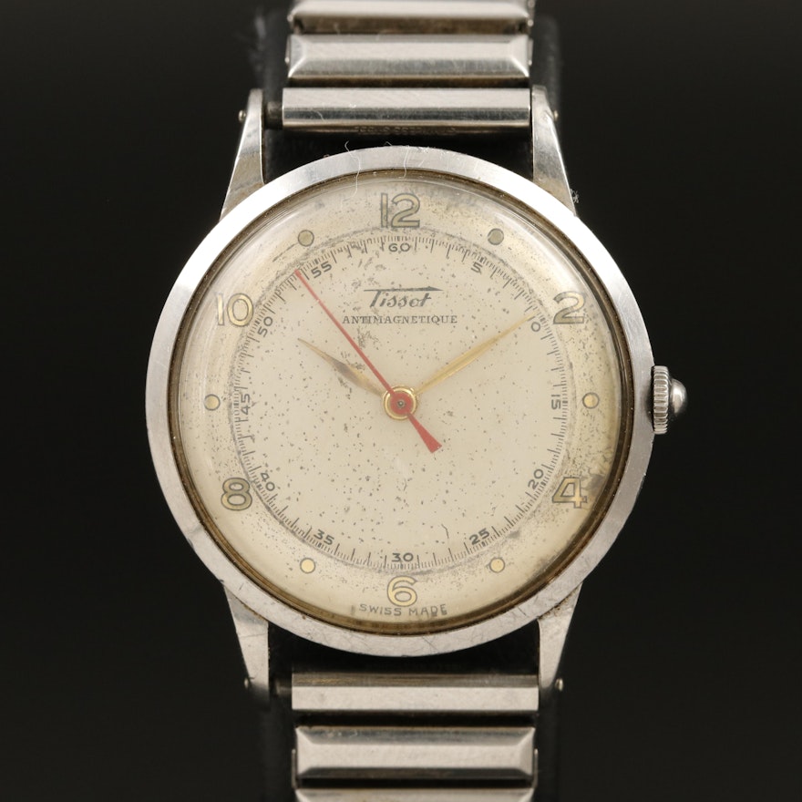 1945 Tissot Antimagnetique Stainless Steel Wristwatch