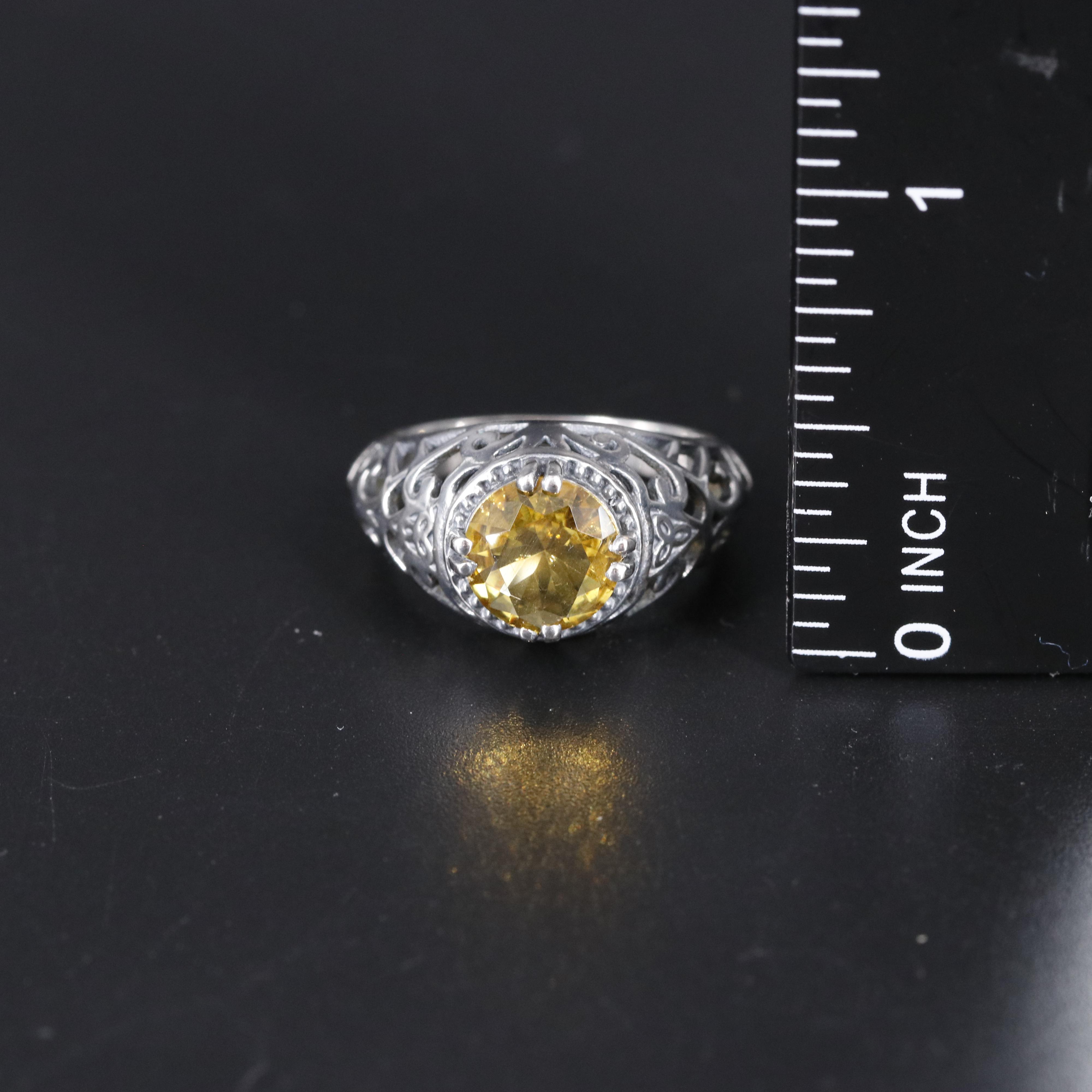 Sterling Silver Citrine Ring
