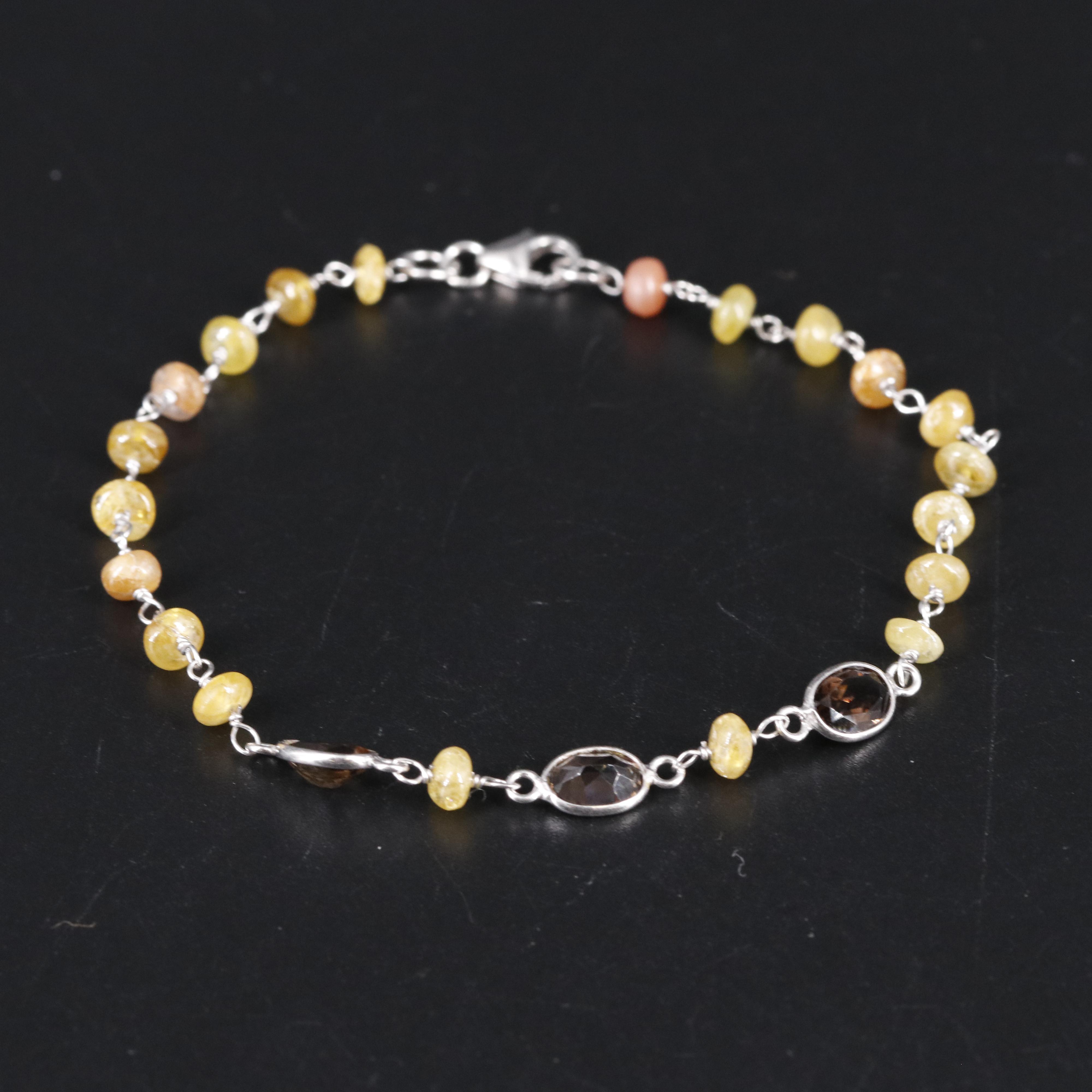 Sterling Silver Multi-Gemstone Bracelet