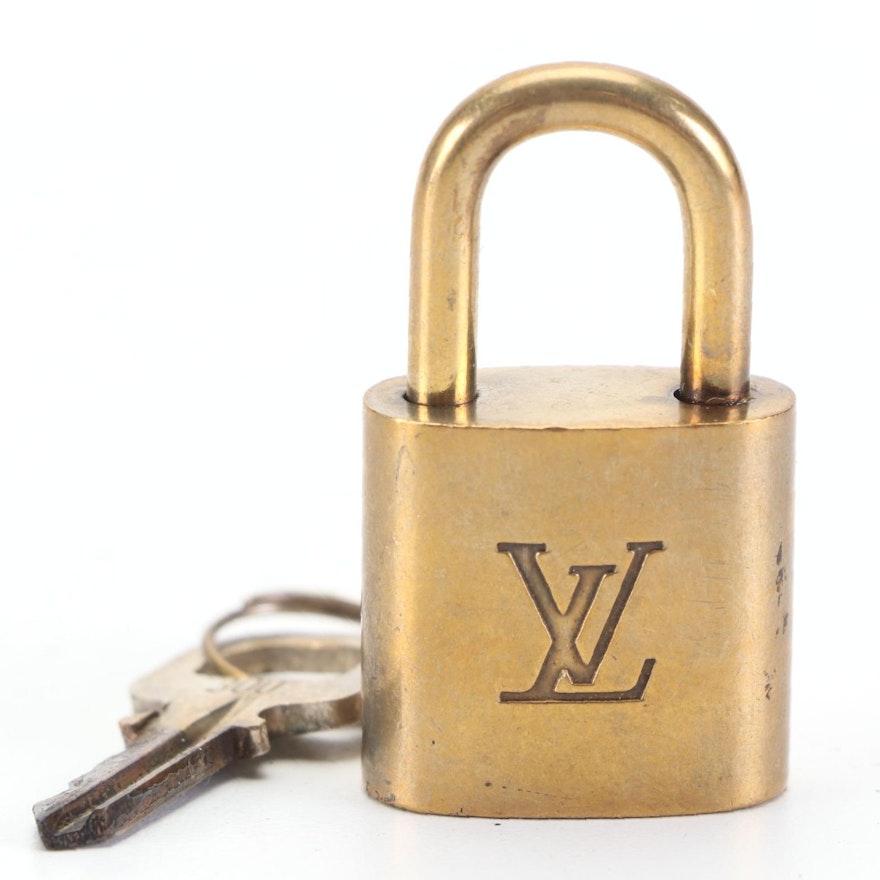 Louis Vuitton Brass Padlock and Key