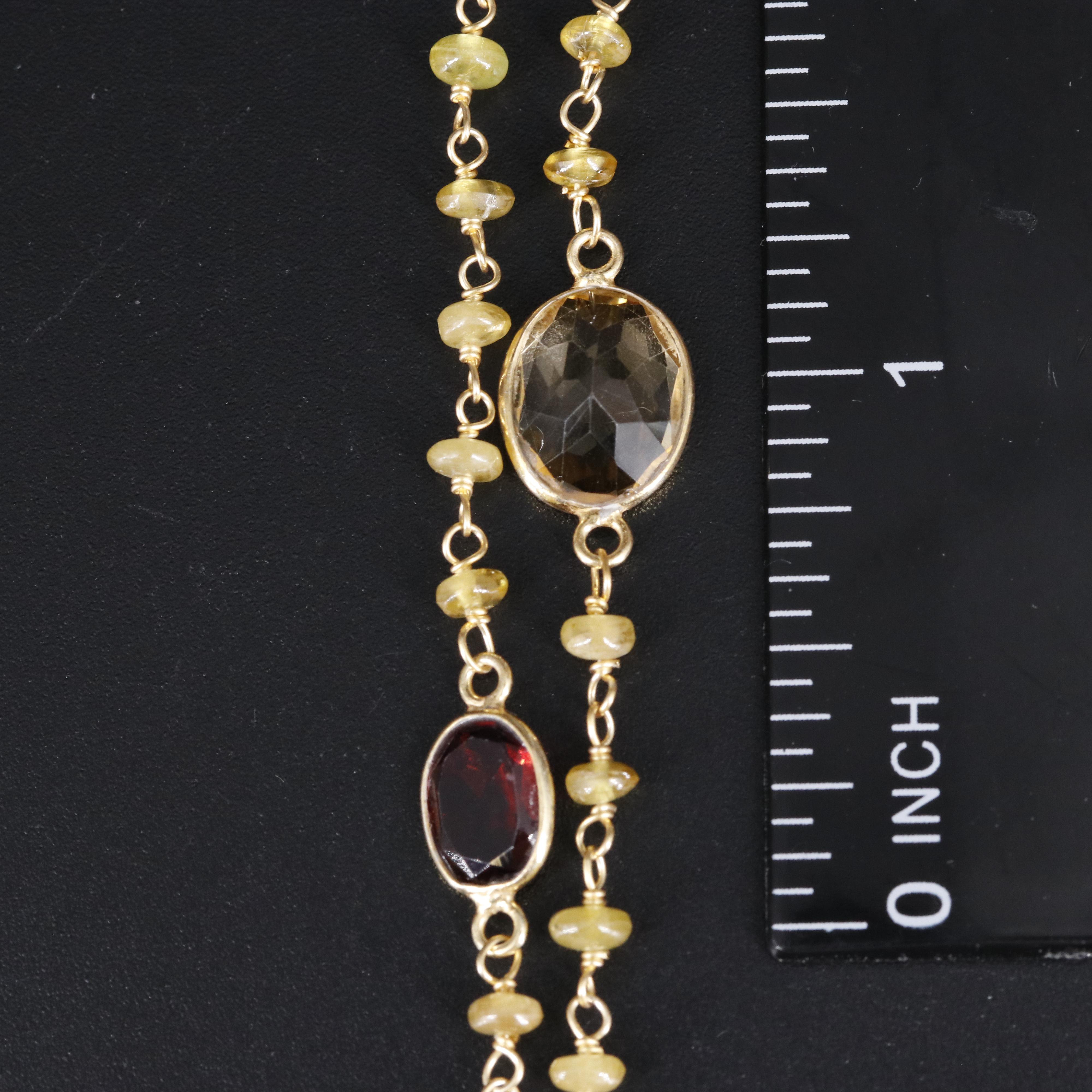 Sterling Silver Multi-Gemstone Necklace