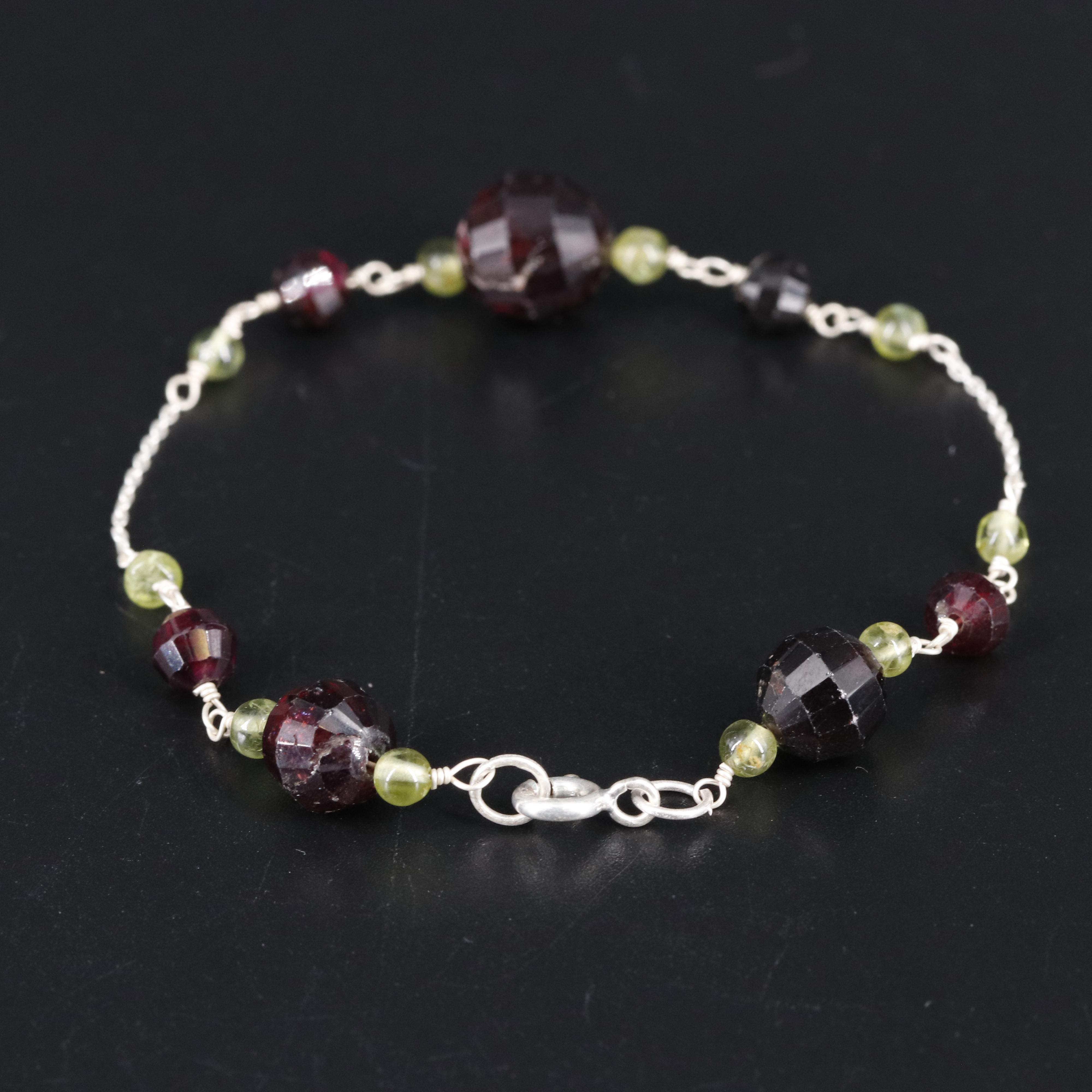 Sterling Silver Gemstone Bracelet