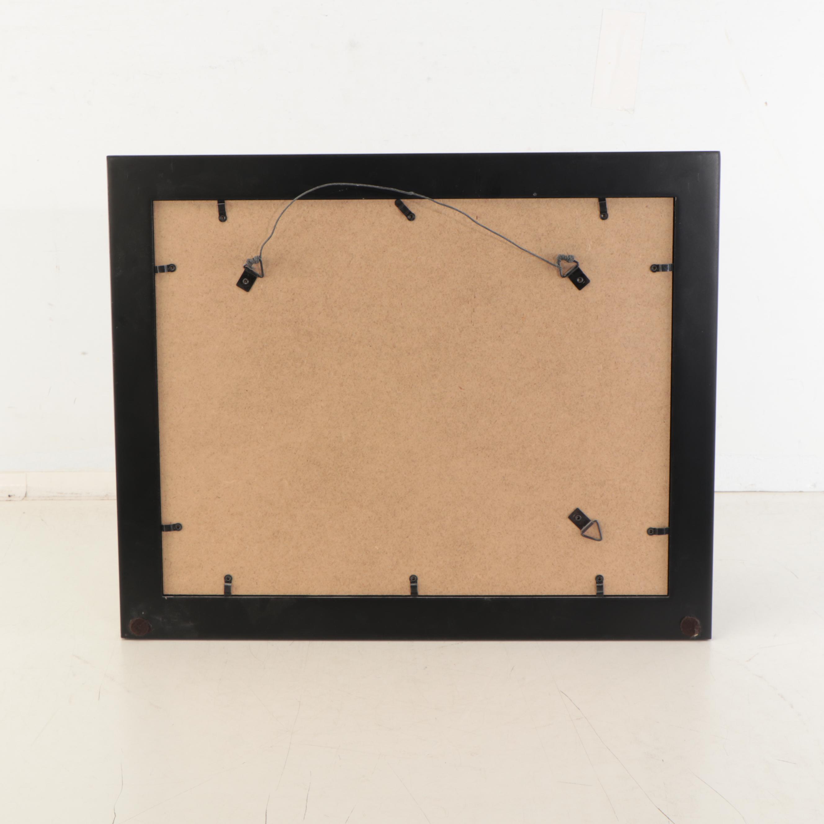 Paul Patton Folk Art Landscape Acrylic Painting of Farm Scene, 1992