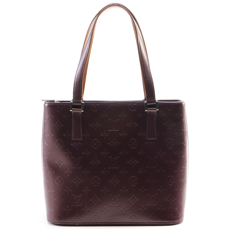 Louis Vuitton Stockton Tote in Bordeaux Monogram Mat