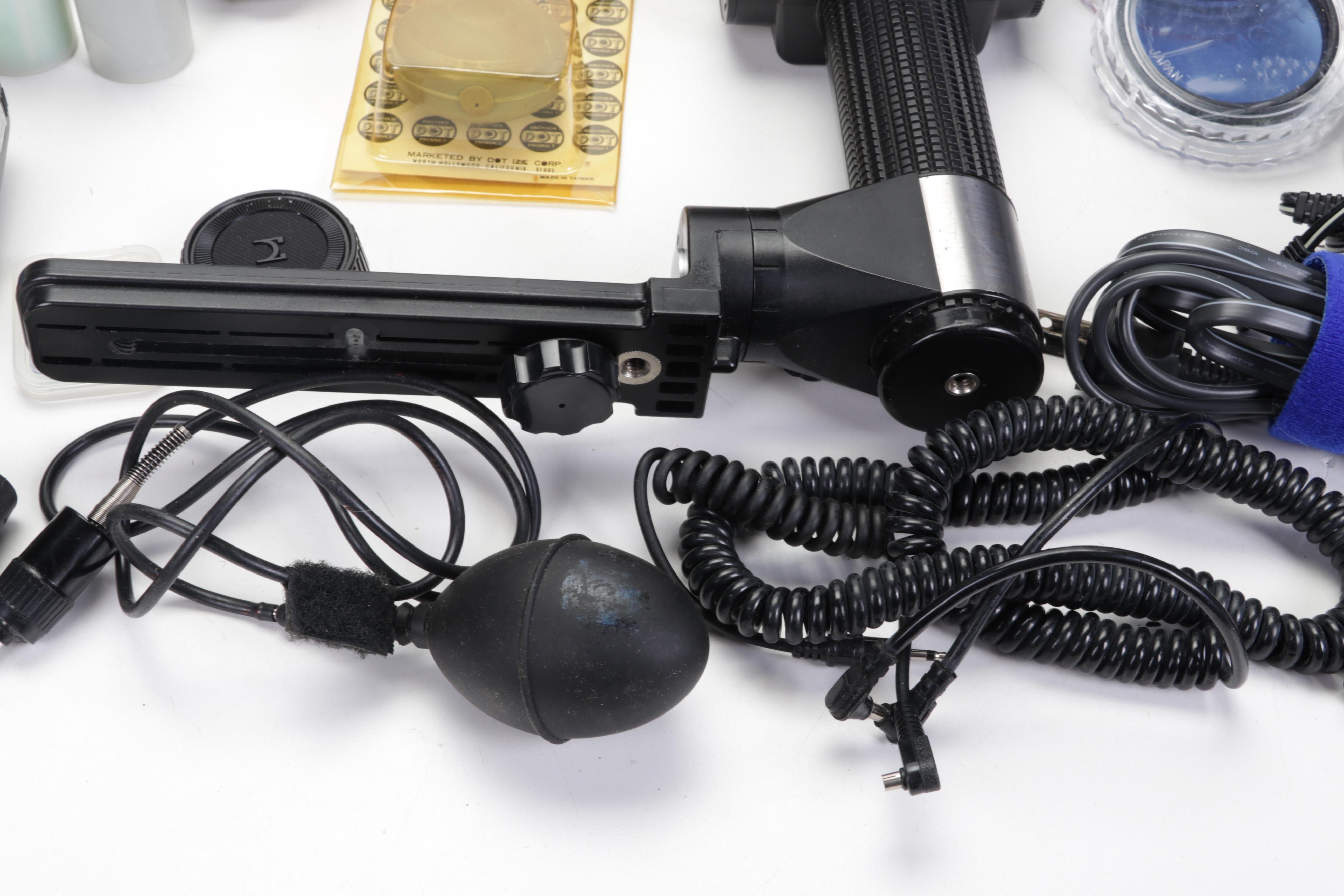 Canon 35mm Film Cameras with Assorted Lenses and Equiptment