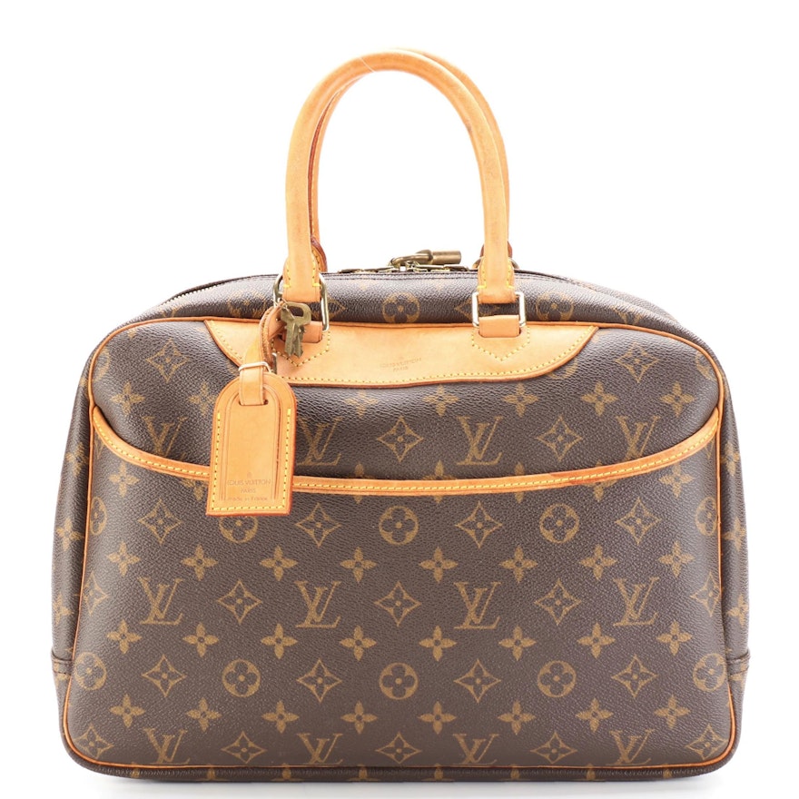 Louis Vuitton Deauville Bag in Monogram Canvas and Vachetta Leather