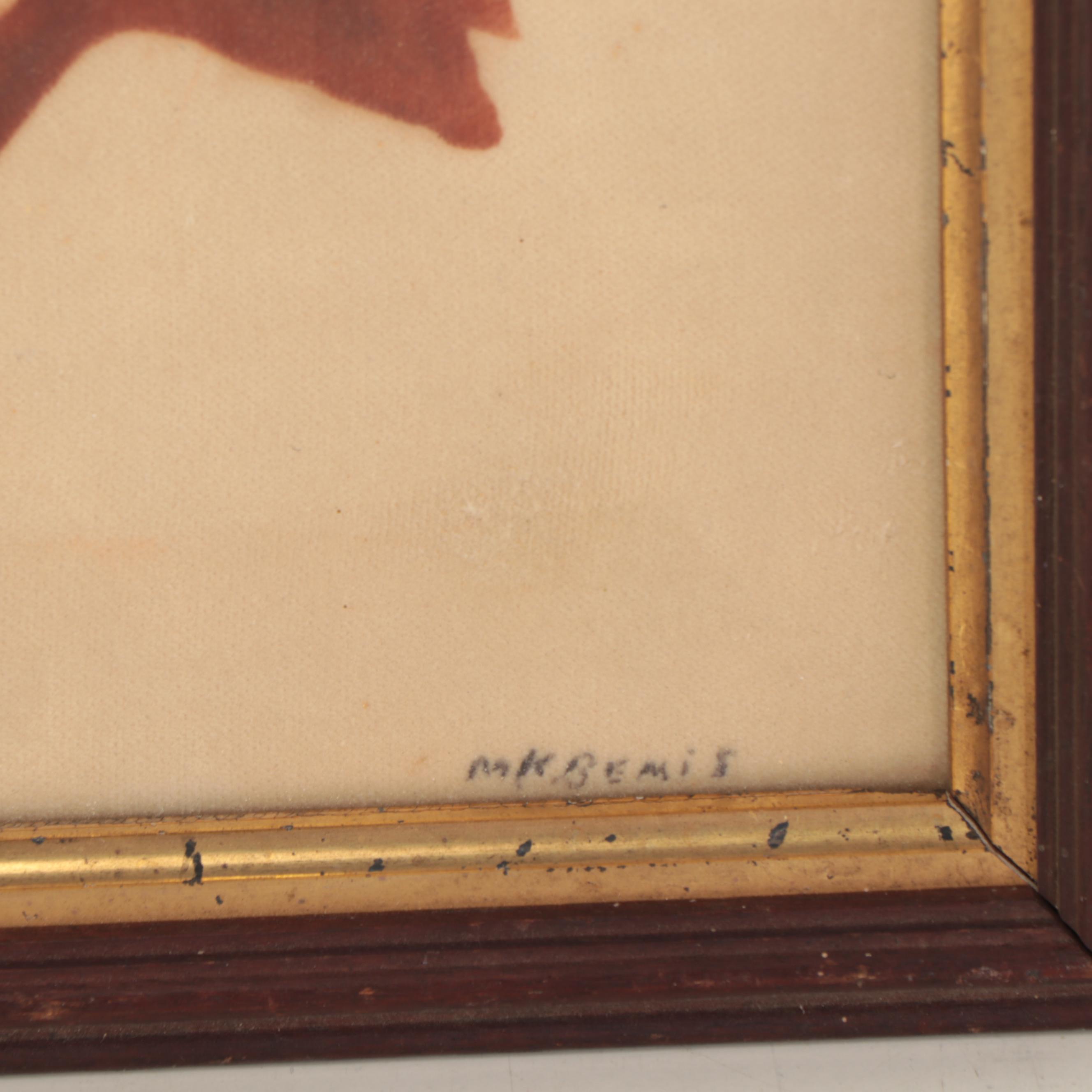 M. K. Bemis Folk Art Drawings With Stenciling