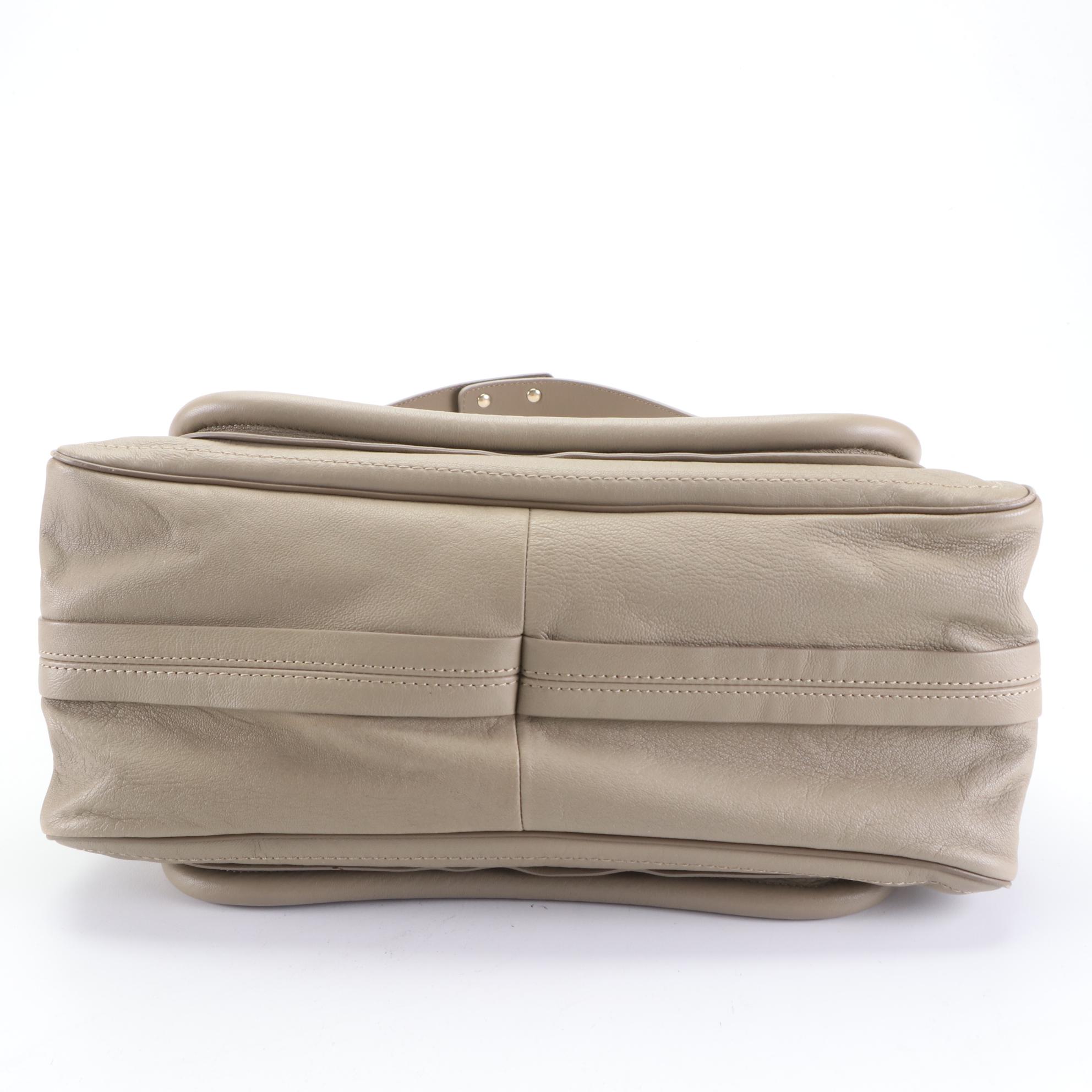 Chloé Paraty Shoulder Bag in Taupe Leather