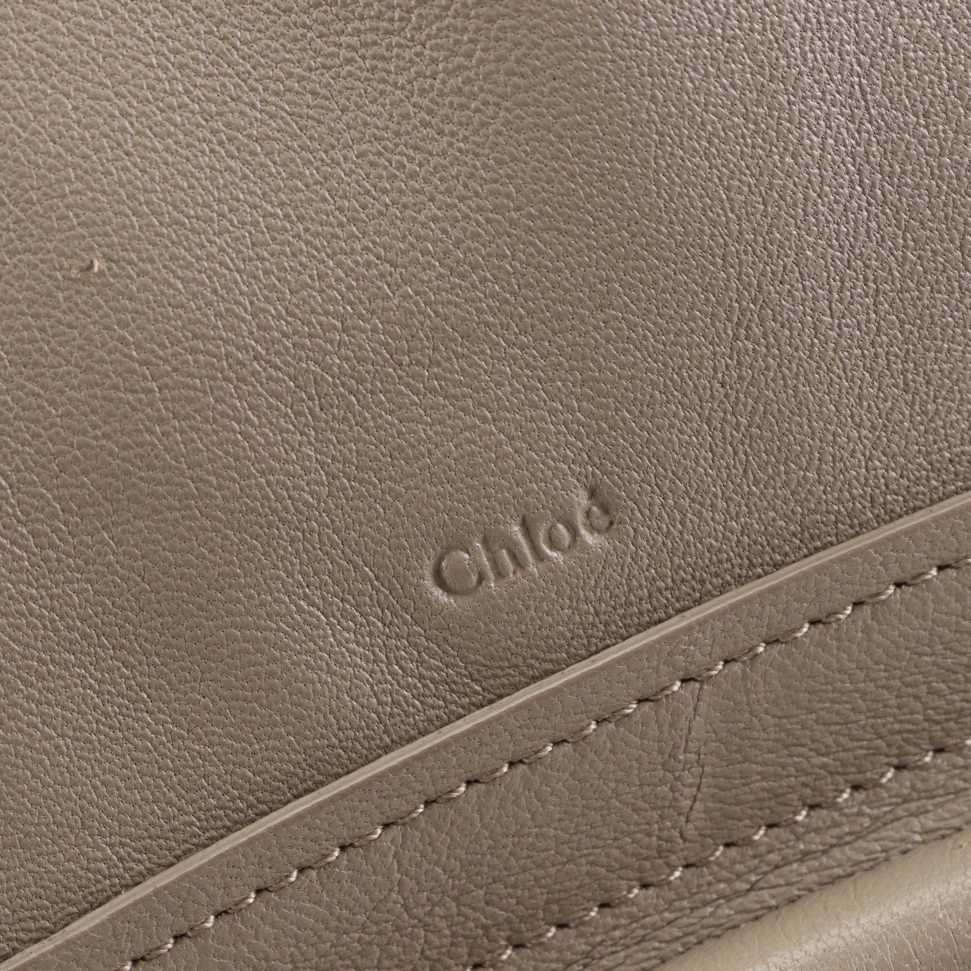 Chloé Paraty Shoulder Bag in Taupe Leather