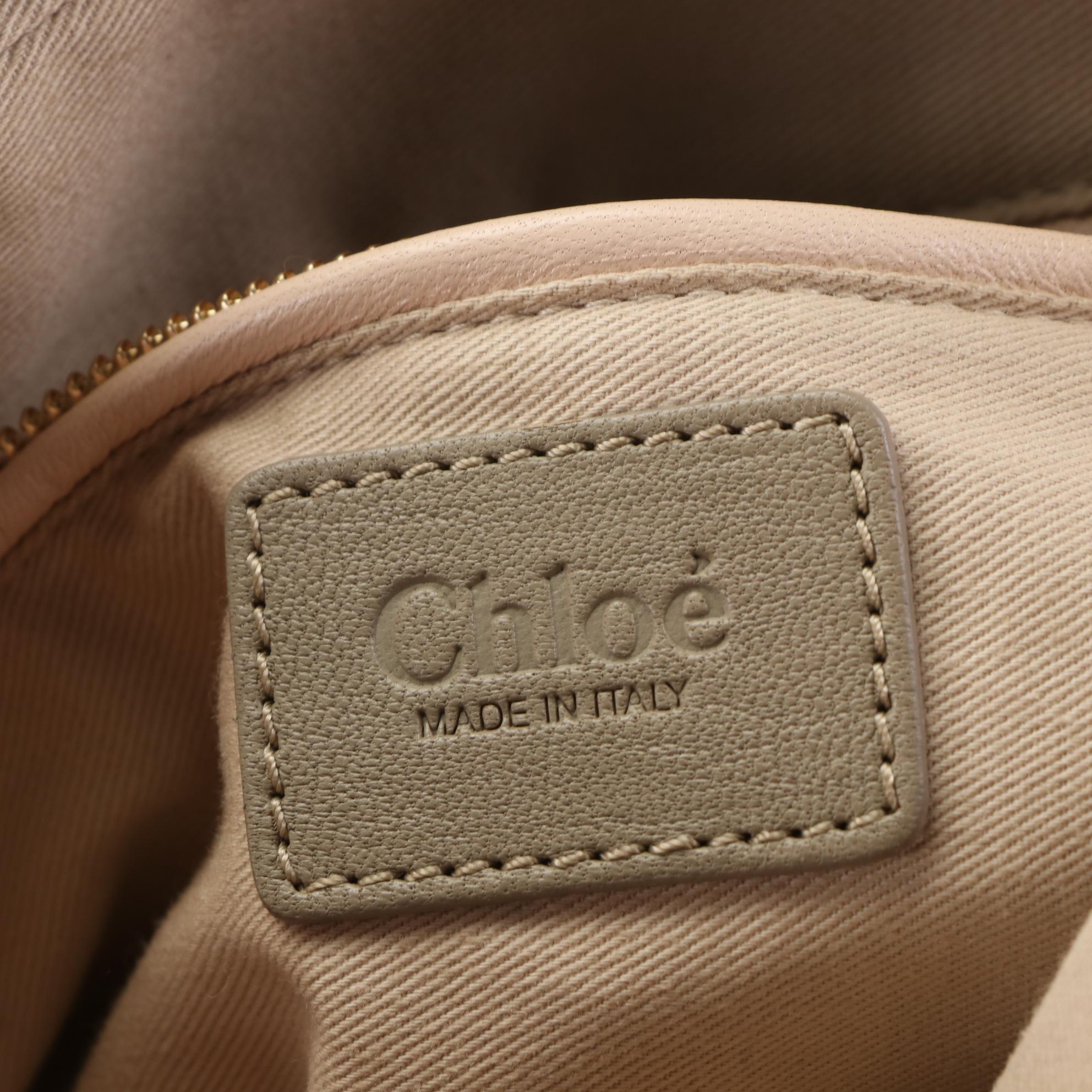 Chloé Paraty Shoulder Bag in Taupe Leather