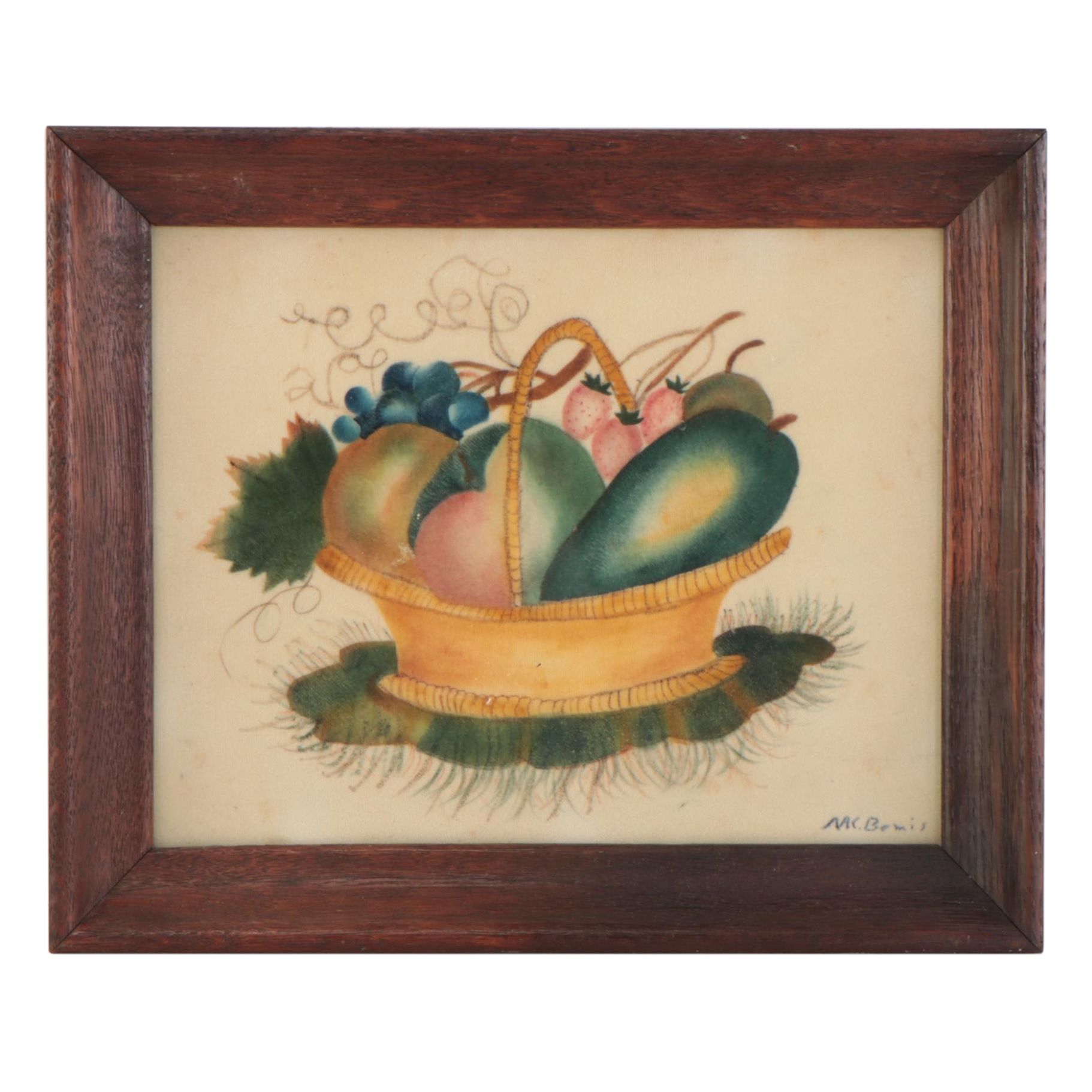 M. K. Bemis Folk Art Drawings With Stenciling