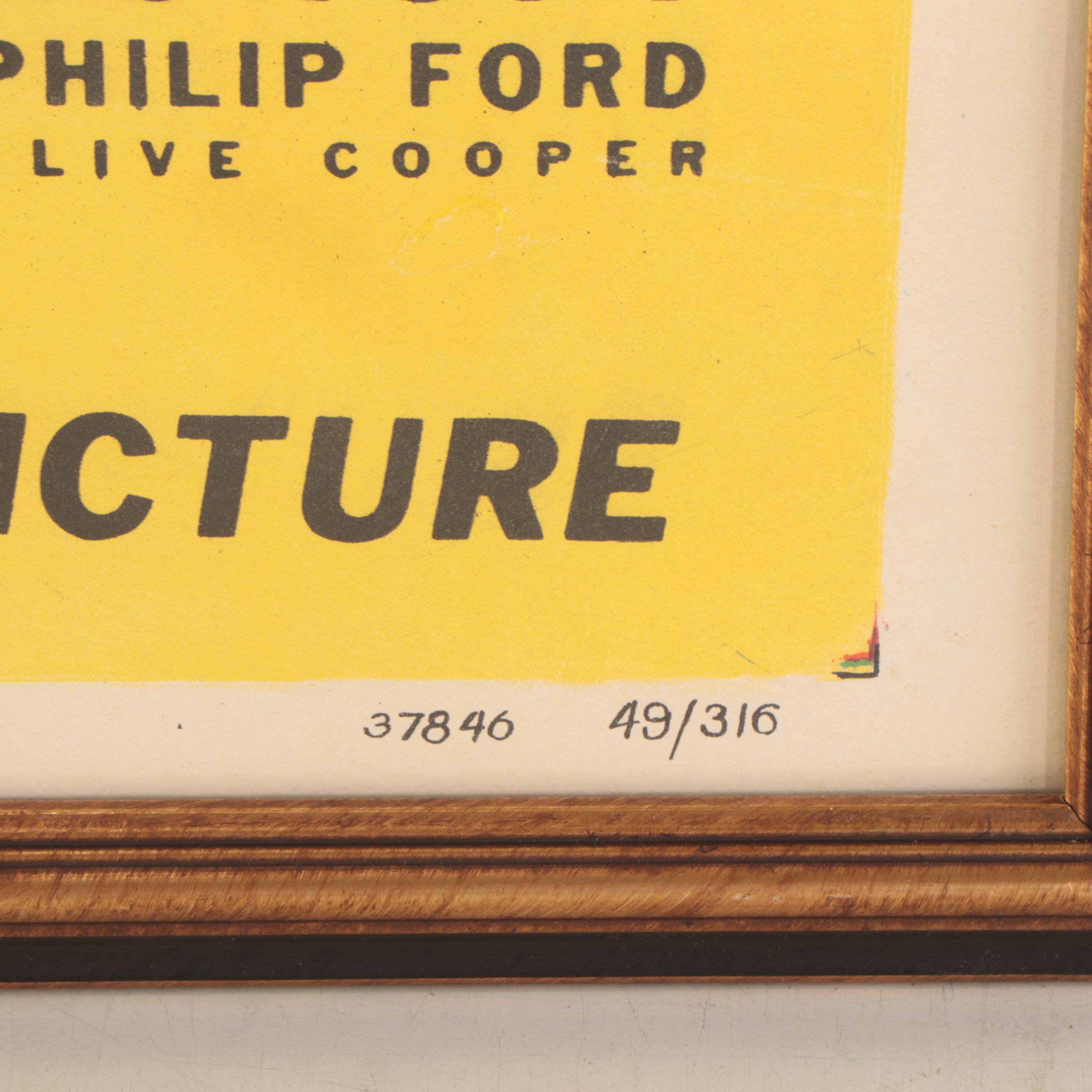 "Outcasts of the Trail" Theatrical One Sheet Poster, 1949