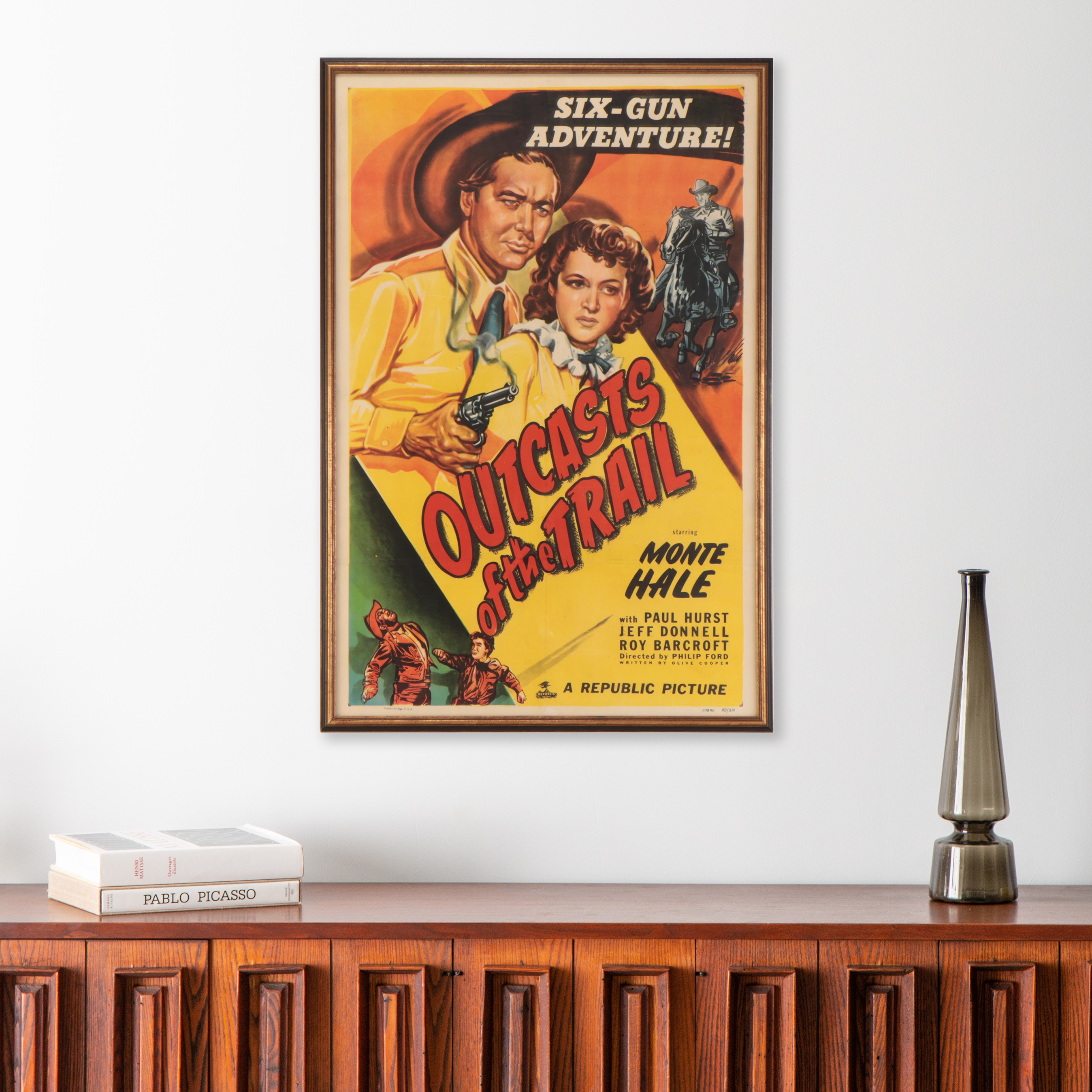 "Outcasts of the Trail" Theatrical One Sheet Poster, 1949