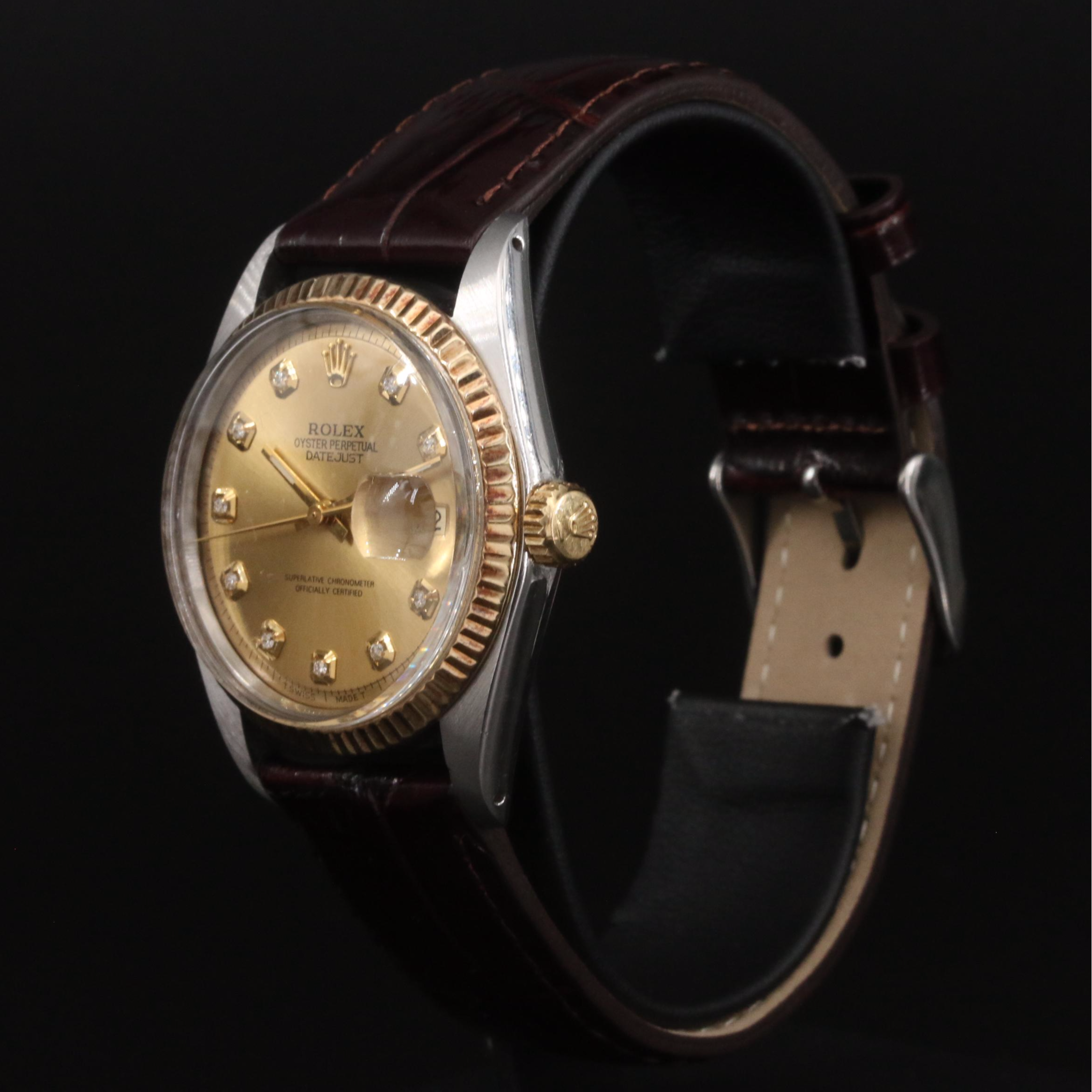 1973 Rolex Datejust Diamond Dial Watch