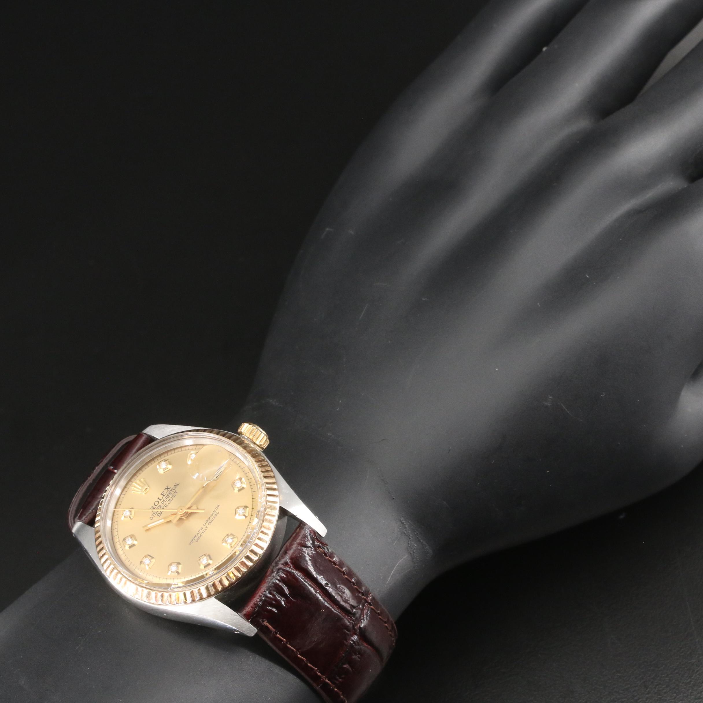 1973 Rolex Datejust Diamond Dial Watch