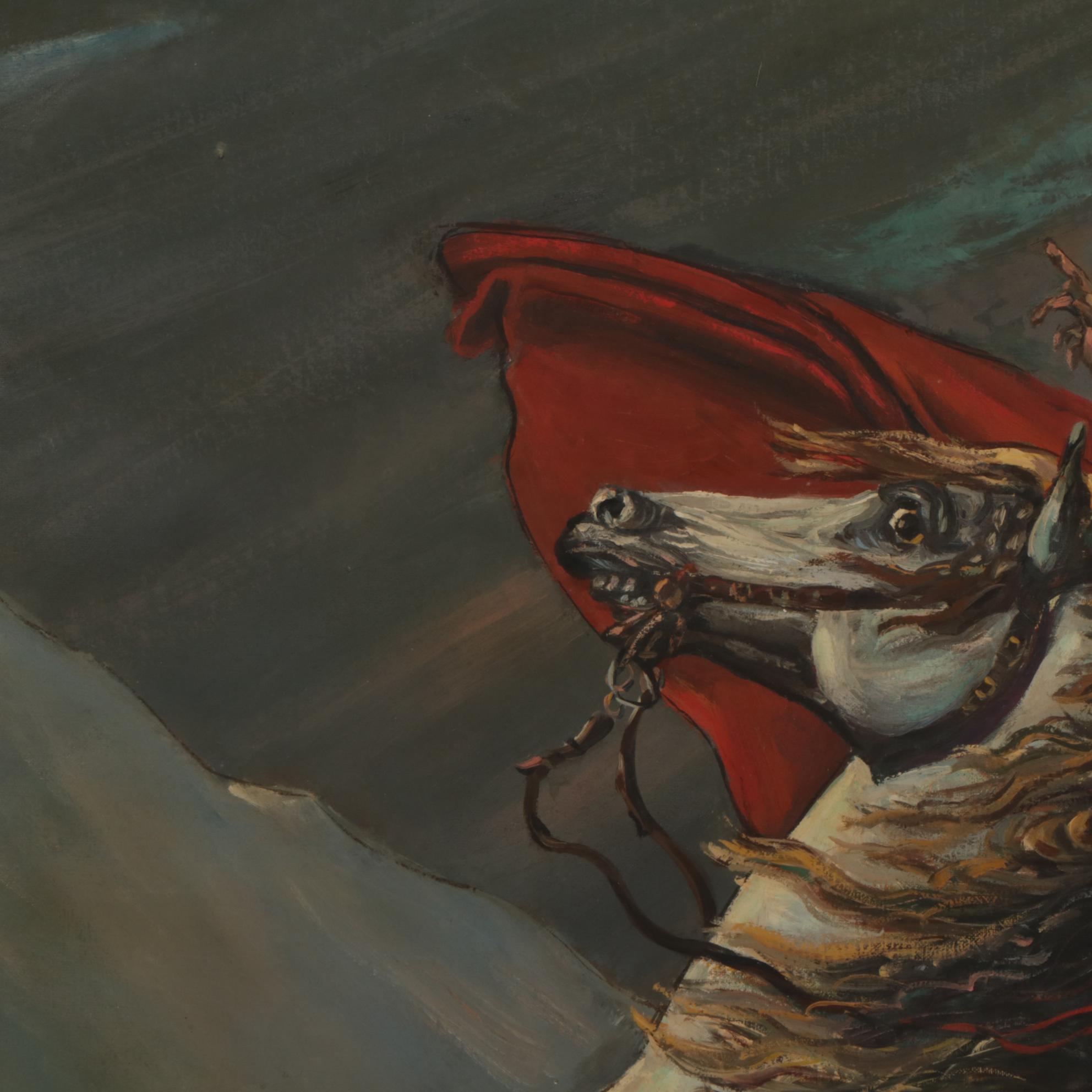 Oil Painting After Jacques-Louis David "Napoleon Crossing the Alps"