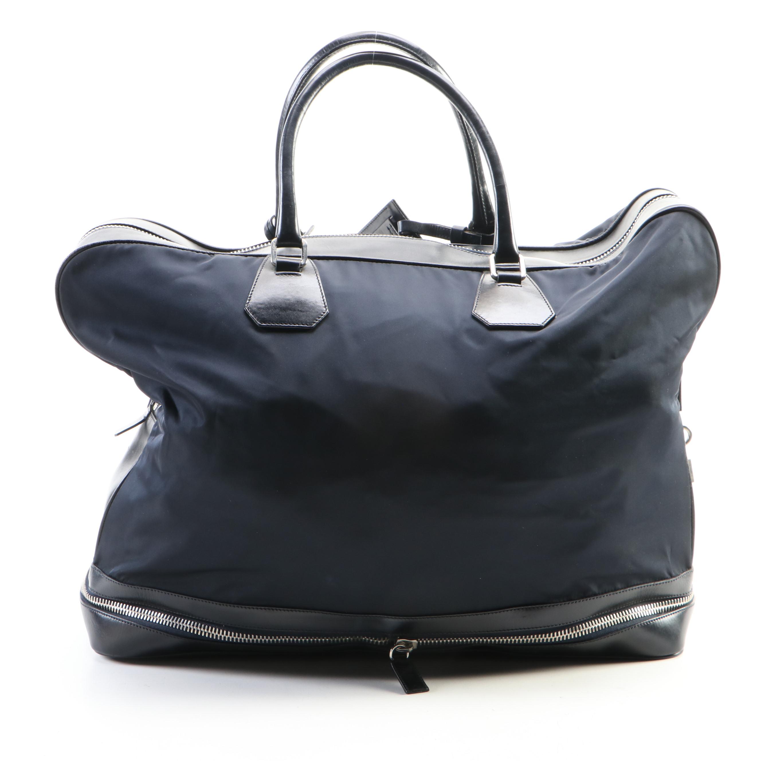 Prada Travel Bag in Nylon Twill and Leather
