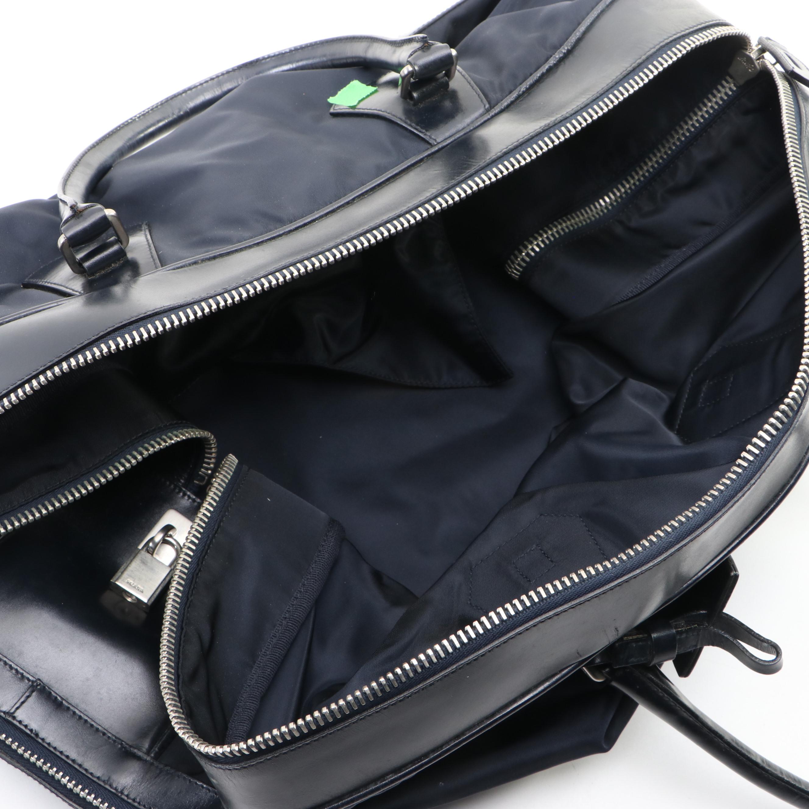 Prada Travel Bag in Nylon Twill and Leather