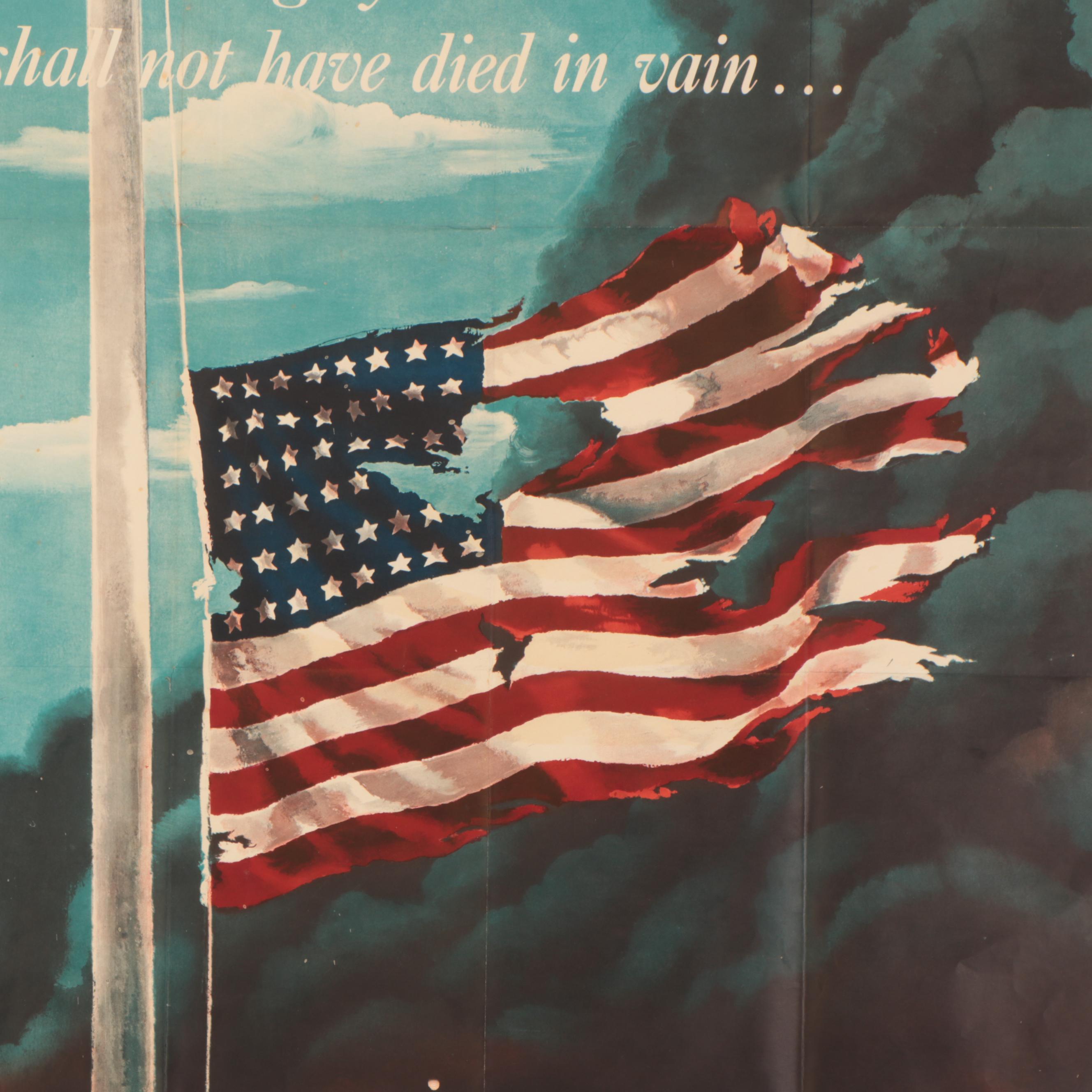 U.S. Government Wartime Propaganda Poster "Remember Dec. 7th!" Circa 1942